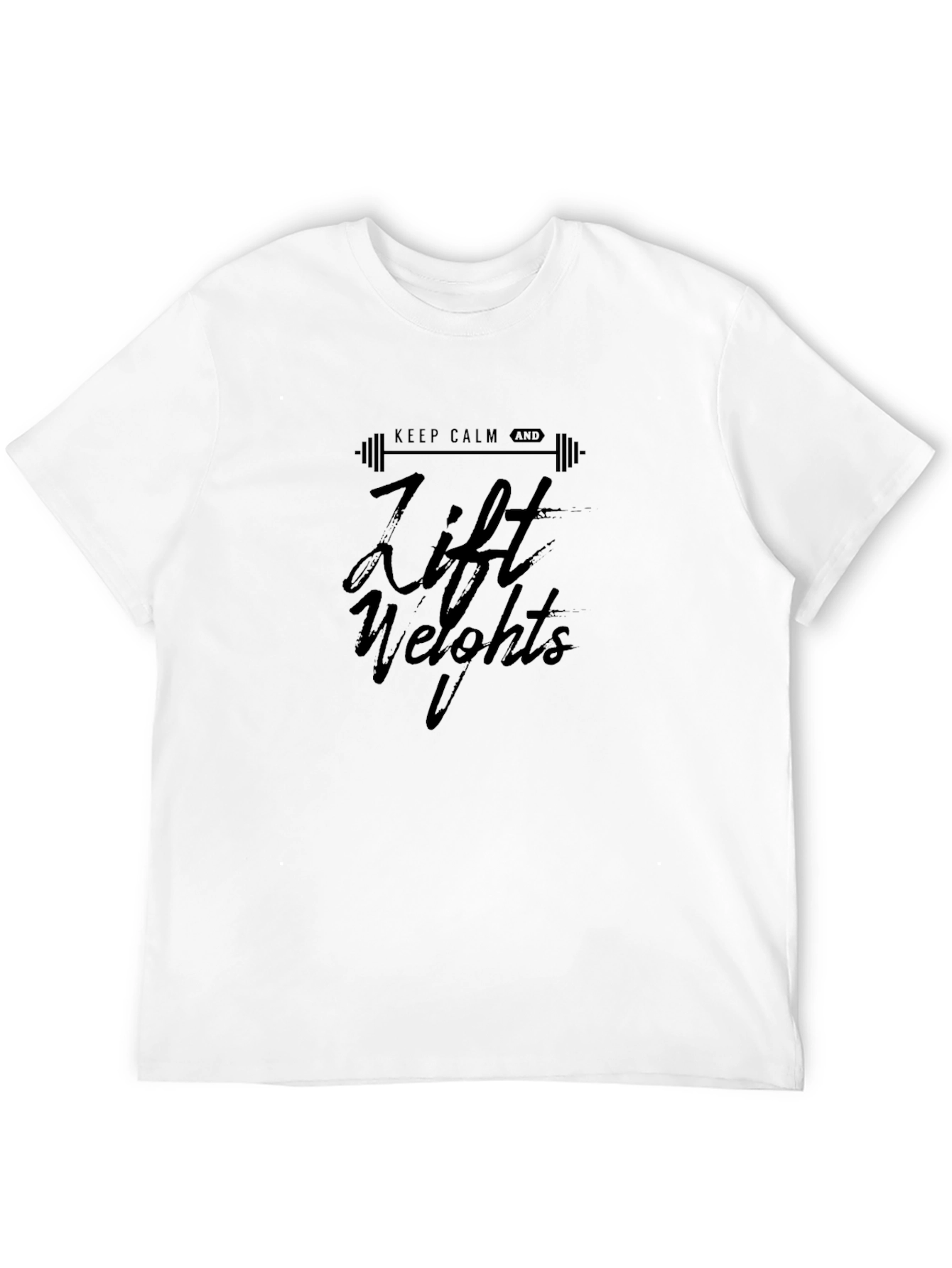 Keep Calm and Lift Weights Black T-Shirt
