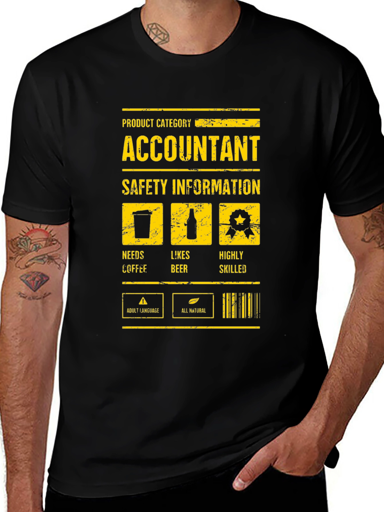 Accountant Safety Info Graphic Novelty T-Shirt