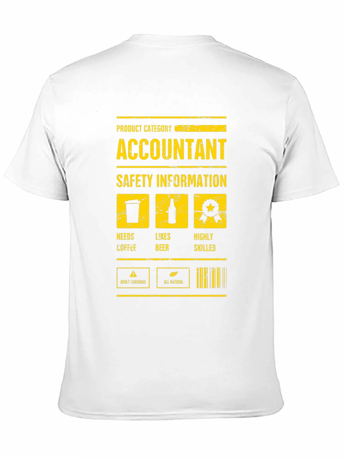 Accountant Safety Info Graphic Novelty T-Shirt