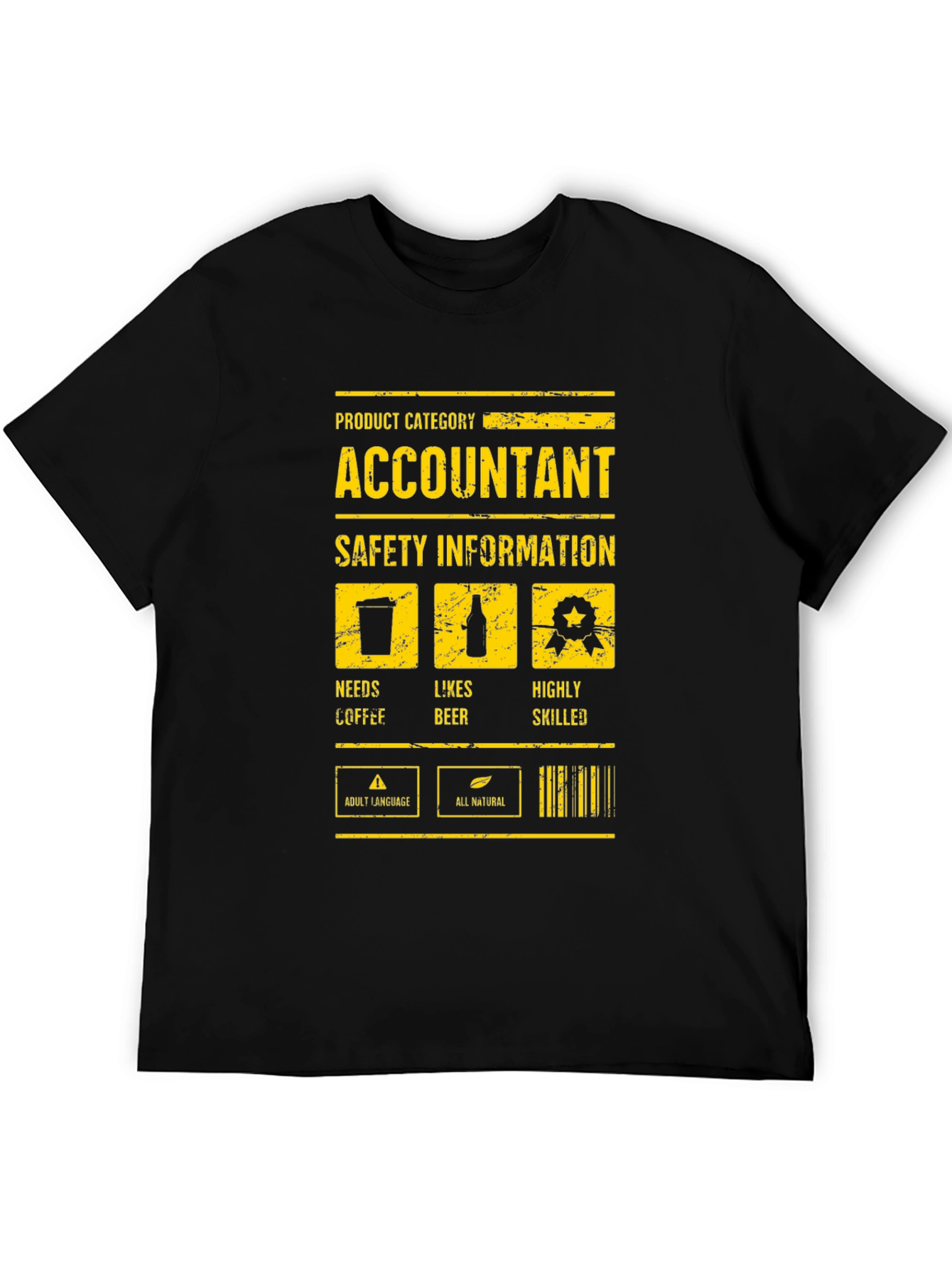 Accountant Safety Info Graphic Novelty T-Shirt