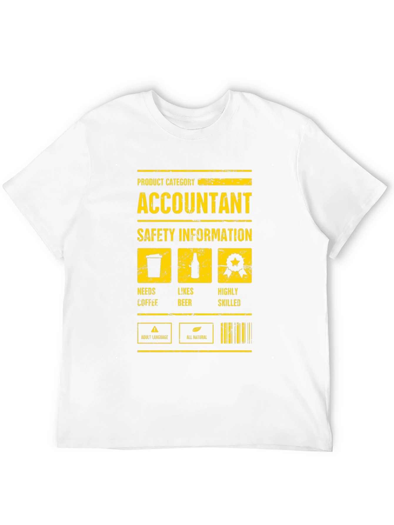 Accountant Safety Info Graphic Novelty T-Shirt