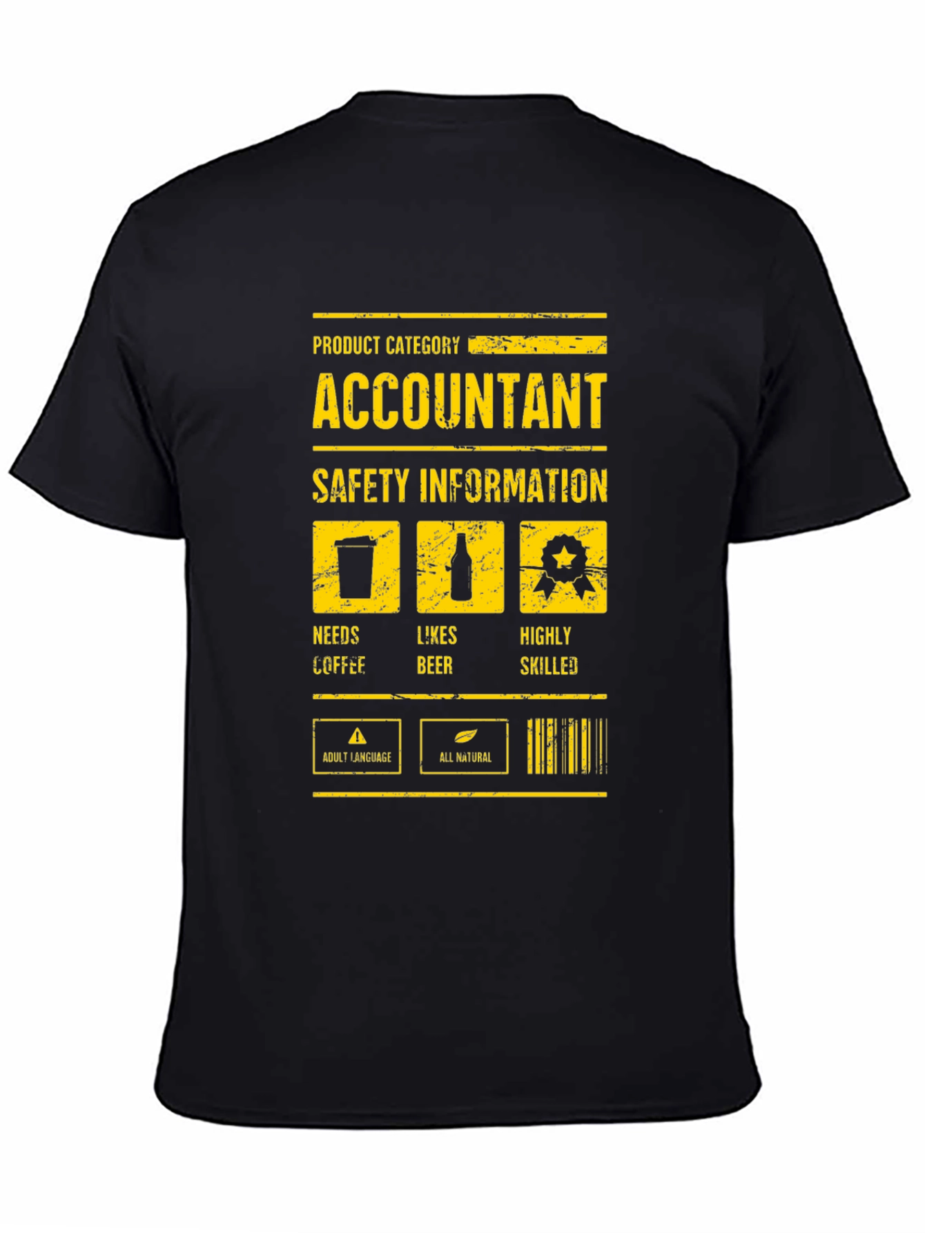 Accountant Safety Info Graphic Novelty T-Shirt