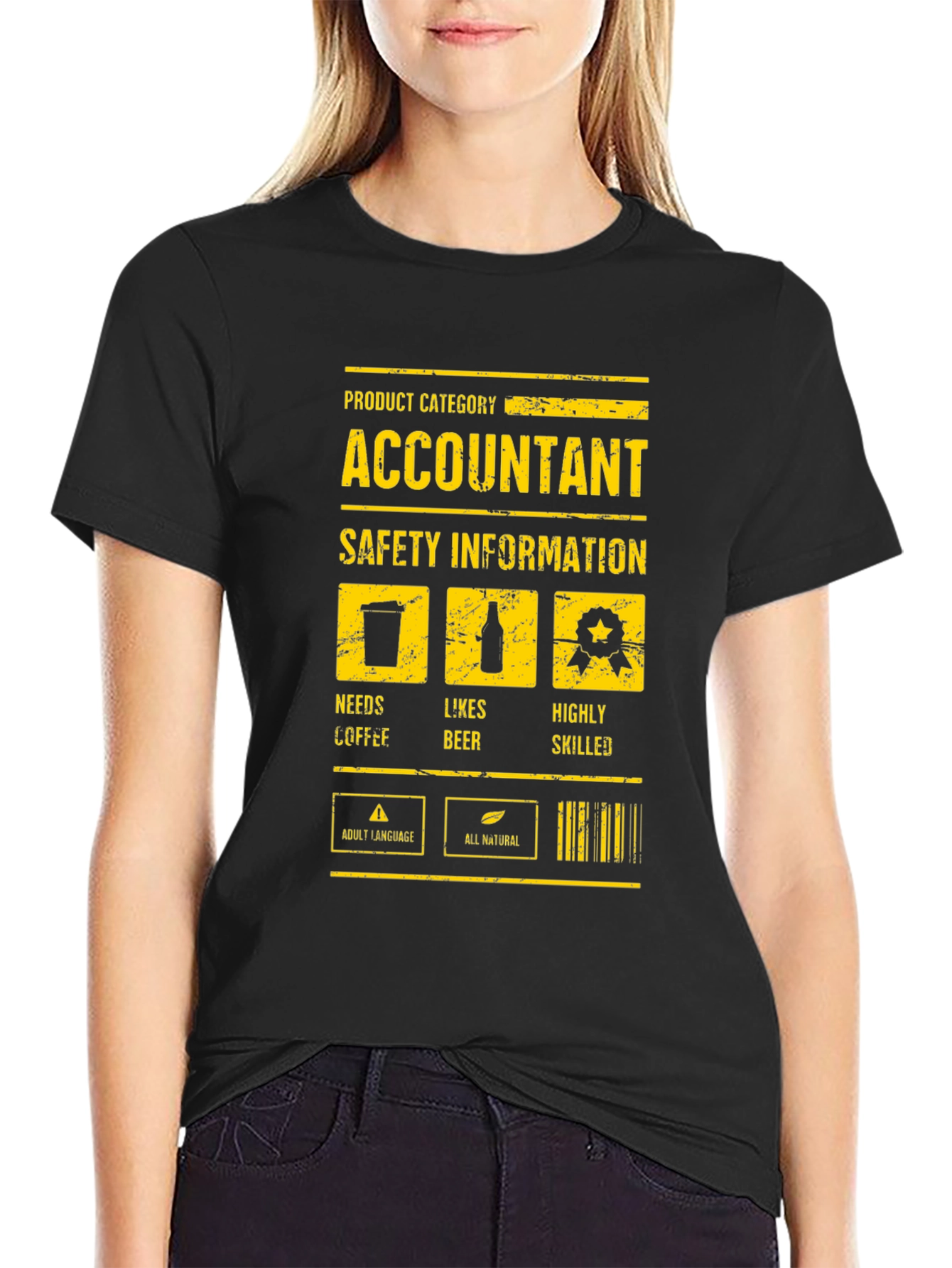Accountant Safety Info Graphic Novelty T-Shirt