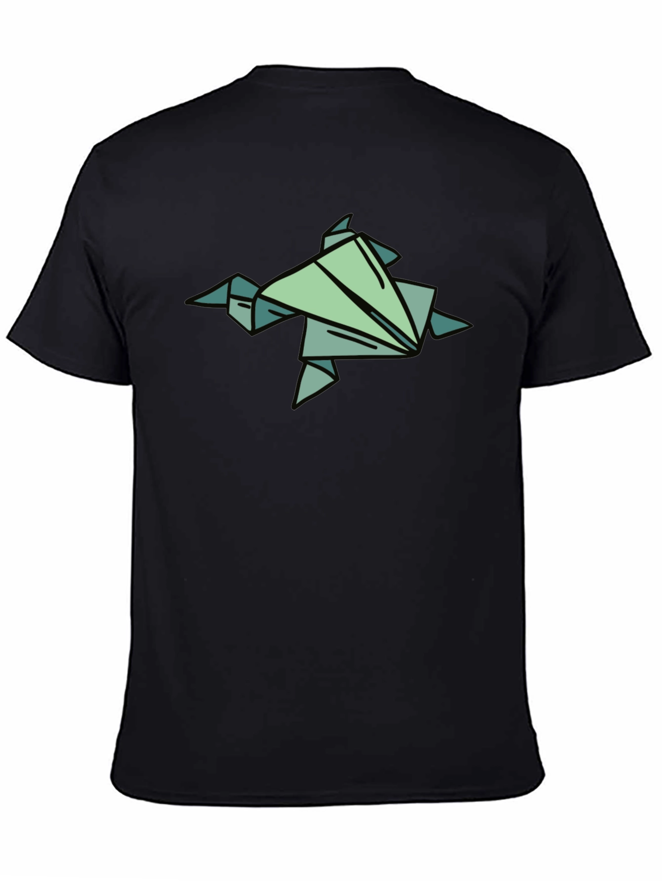 Origami Turtle Graphic Tee - Black