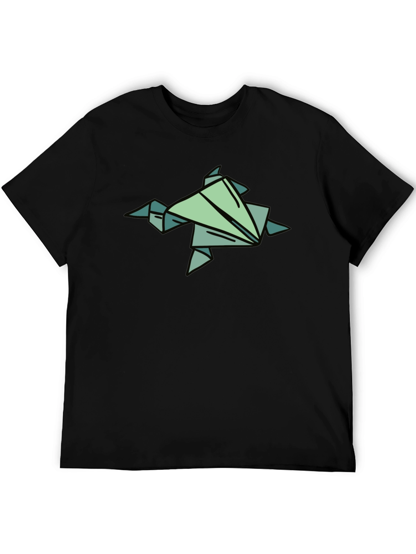 Origami Turtle Graphic Tee - Black
