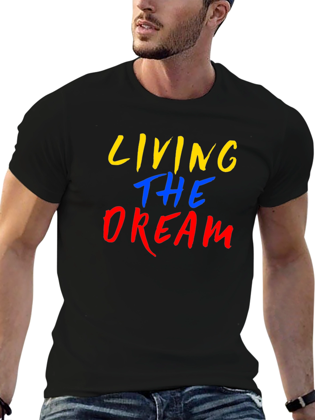 Living the Dream Graphic Tee - Black T-Shirt