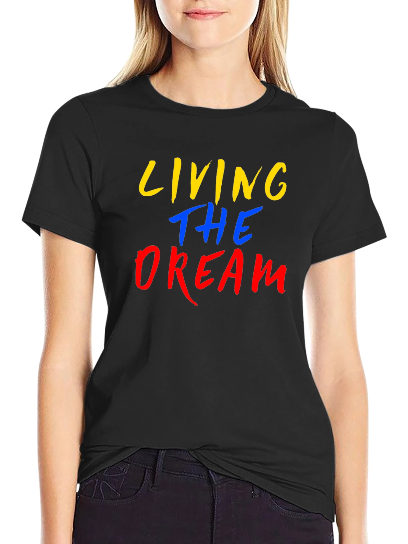 Living the Dream Graphic Tee - Black T-Shirt