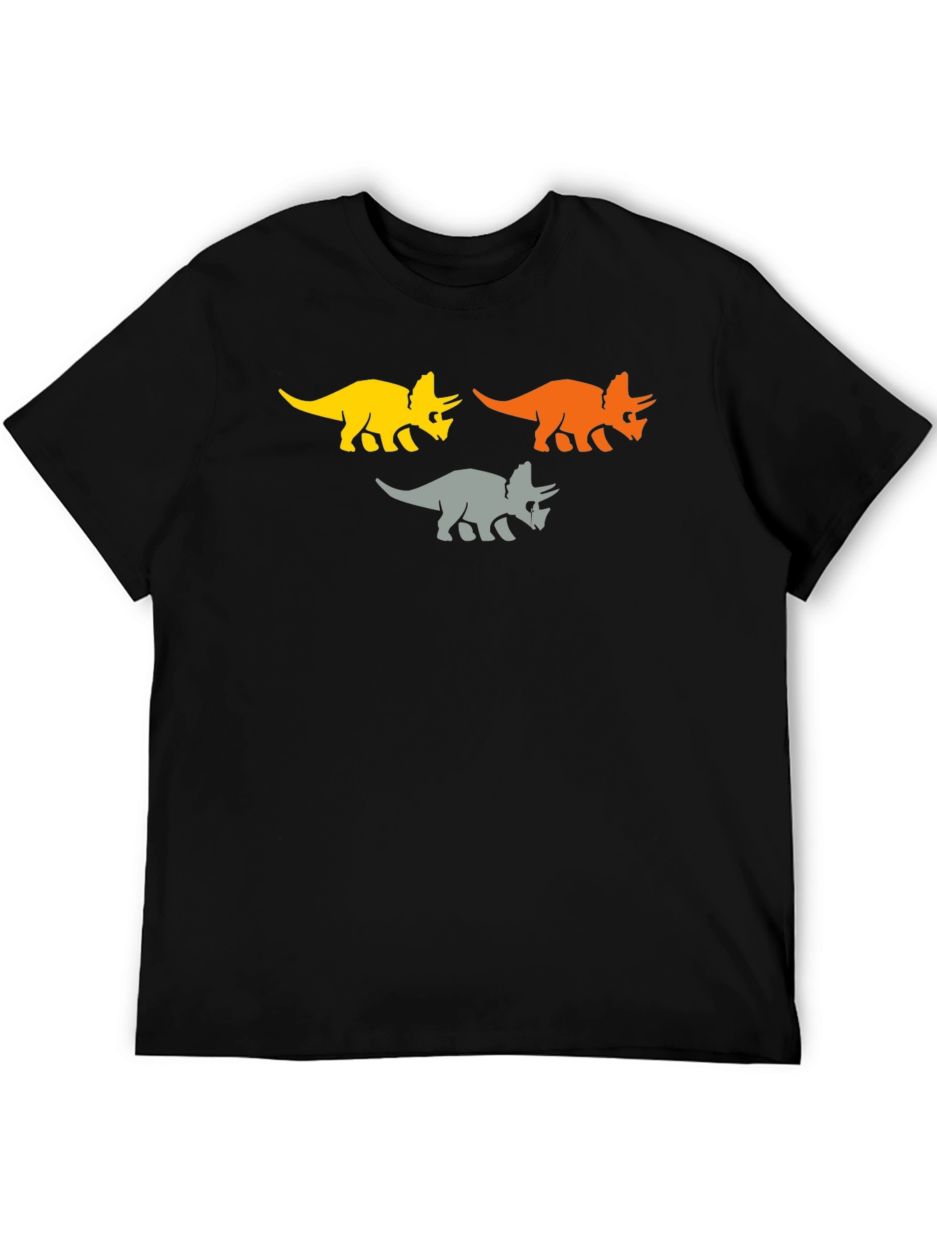 Triceratops Trio T-Shirt - Unique Dinosaur Design