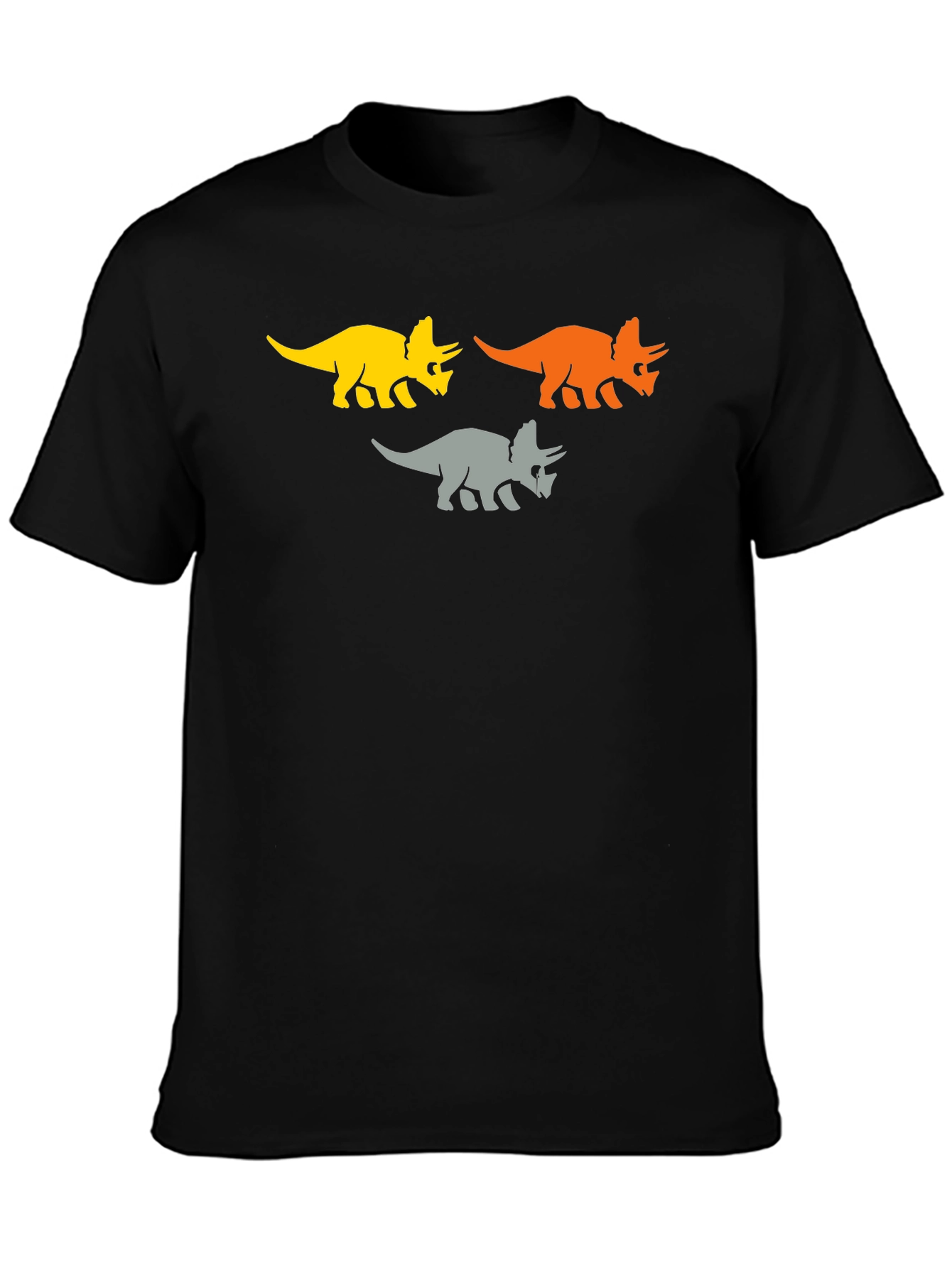 Triceratops Trio T-Shirt - Unique Dinosaur Design