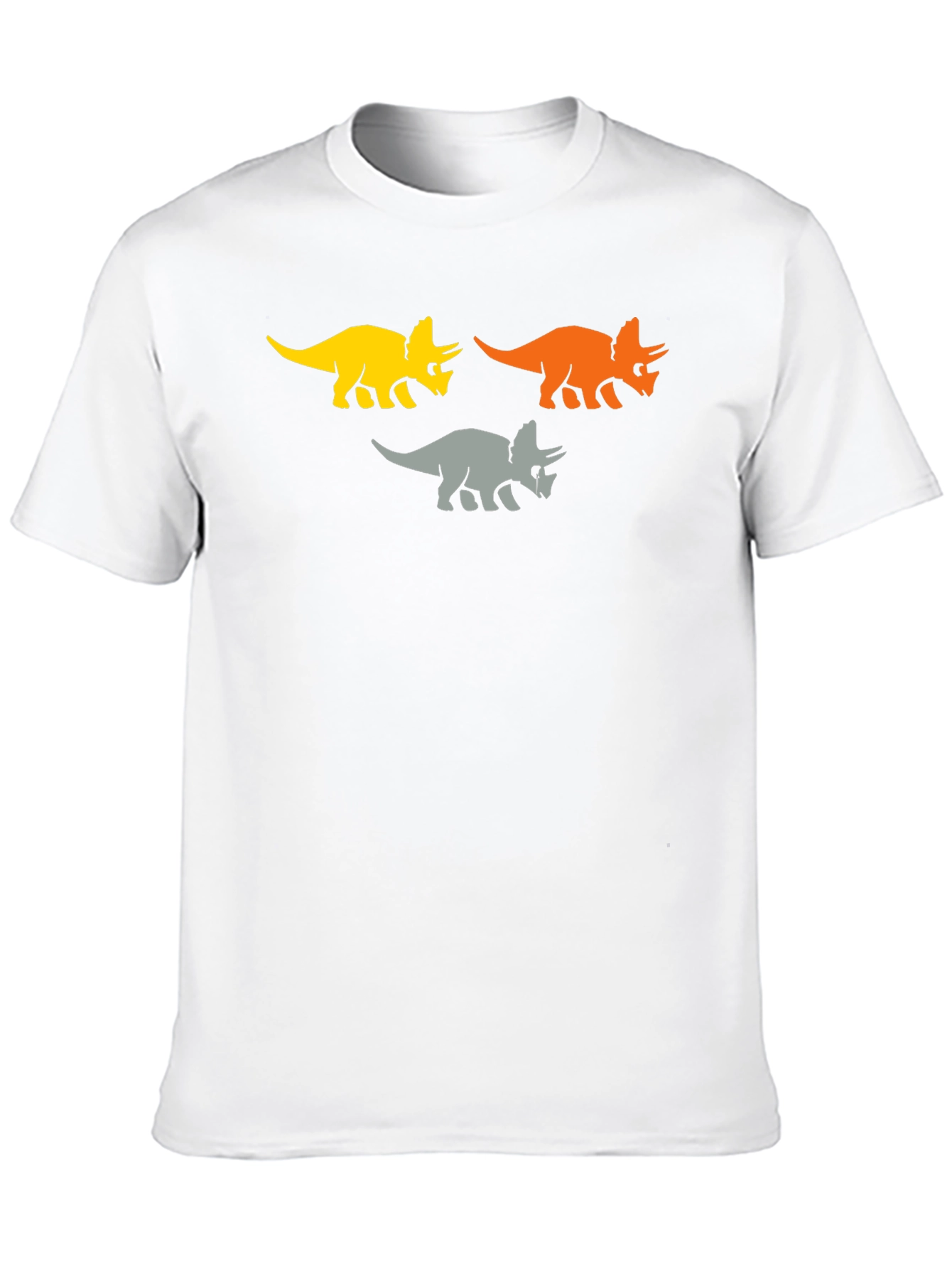 Triceratops Trio T-Shirt - Unique Dinosaur Design