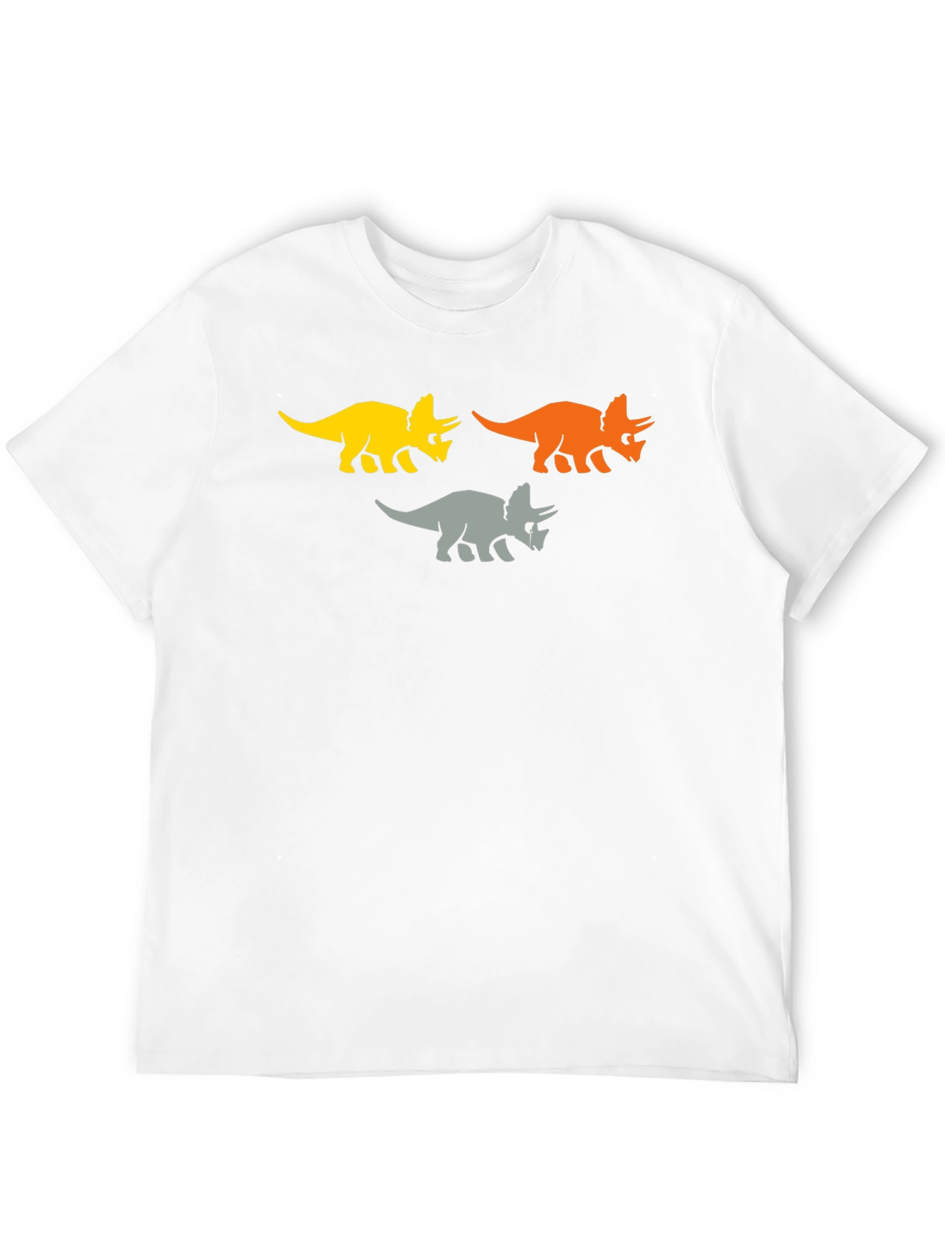 Triceratops Trio T-Shirt - Unique Dinosaur Design