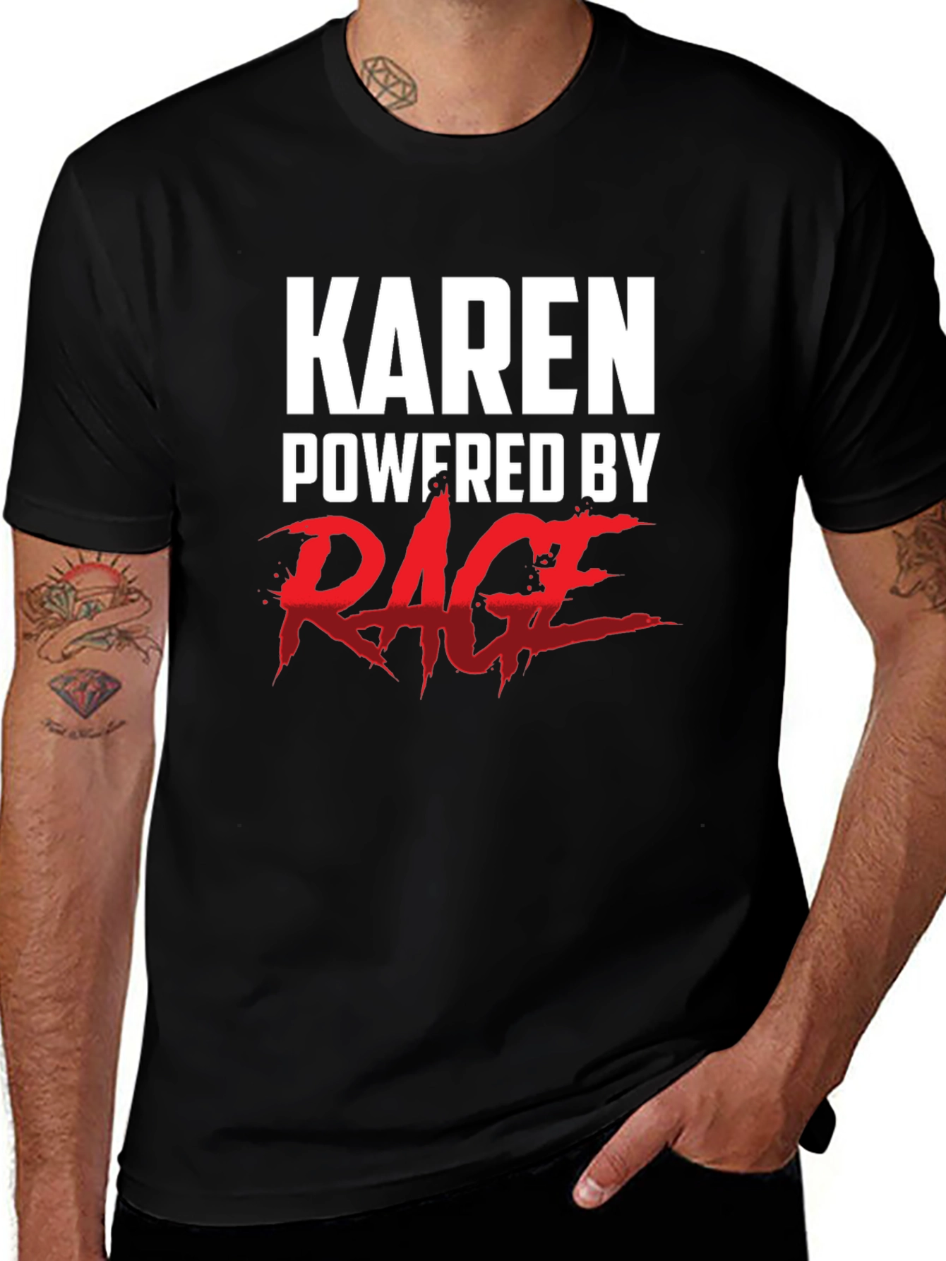 Karen Powered by Rage T-Shirt - Funny Novelty Tee