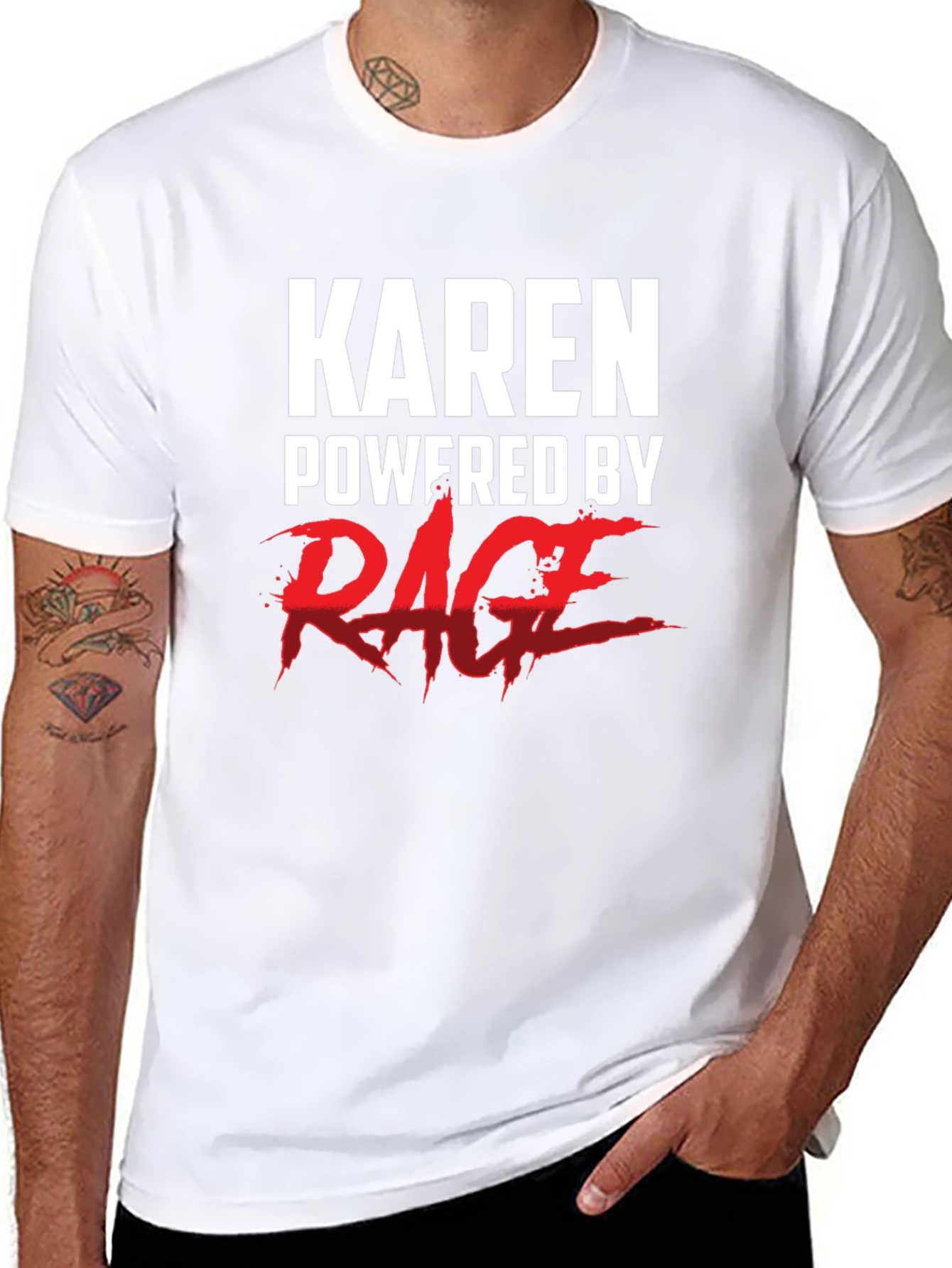 Karen Powered by Rage T-Shirt - Funny Novelty Tee
