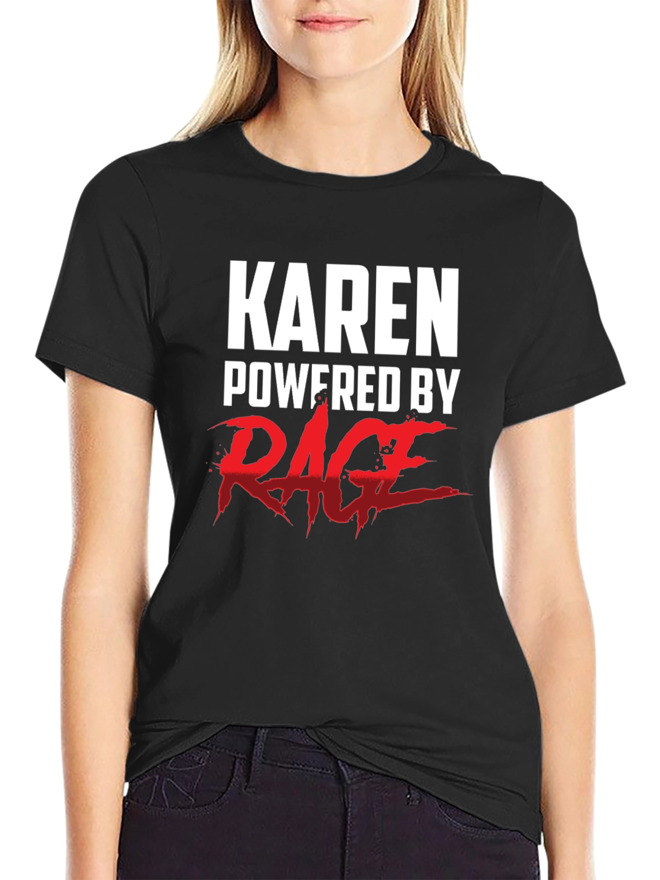 Karen Powered by Rage T-Shirt - Funny Novelty Tee