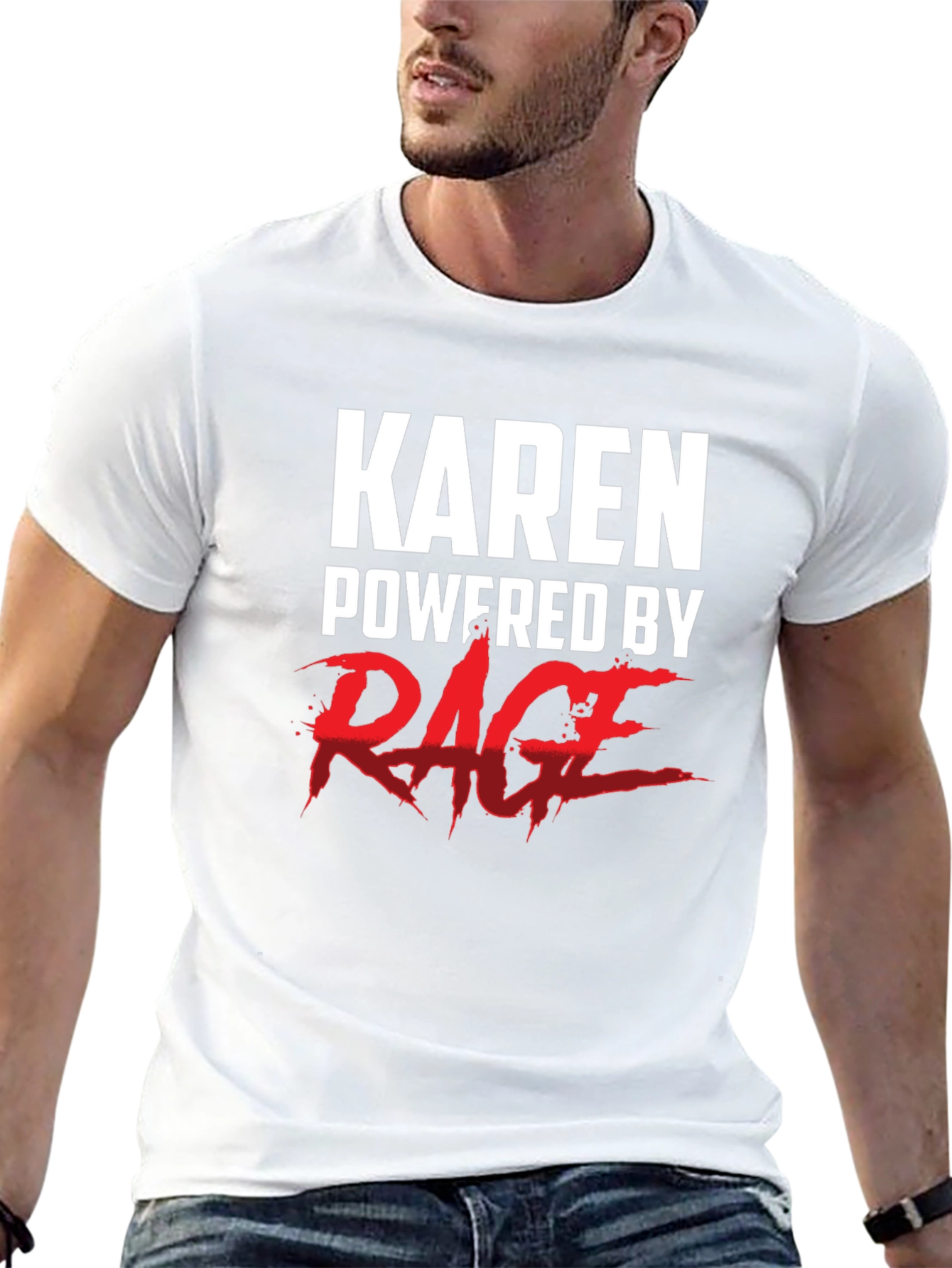 Karen Powered by Rage T-Shirt - Funny Novelty Tee