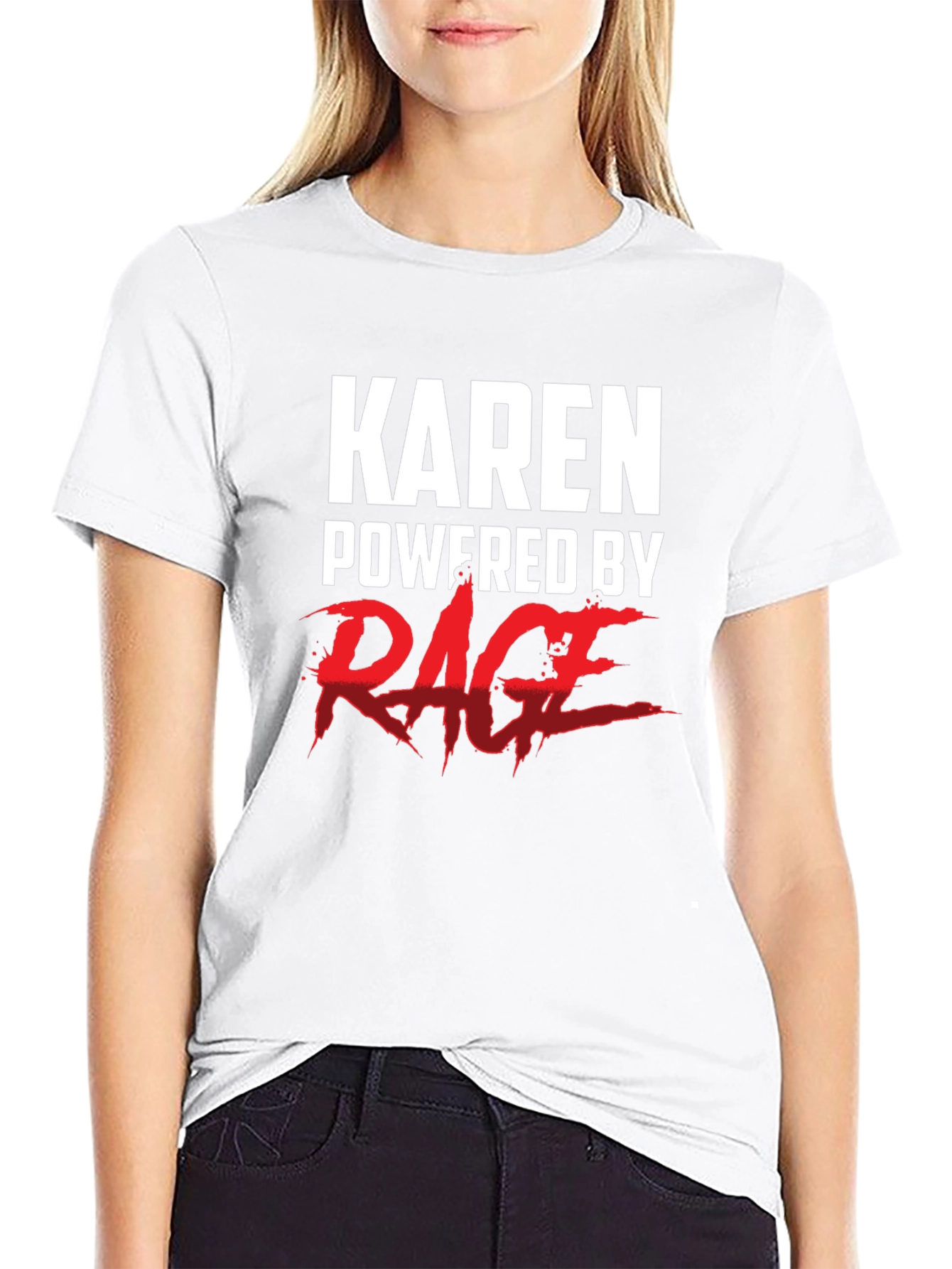 Karen Powered by Rage T-Shirt - Funny Novelty Tee