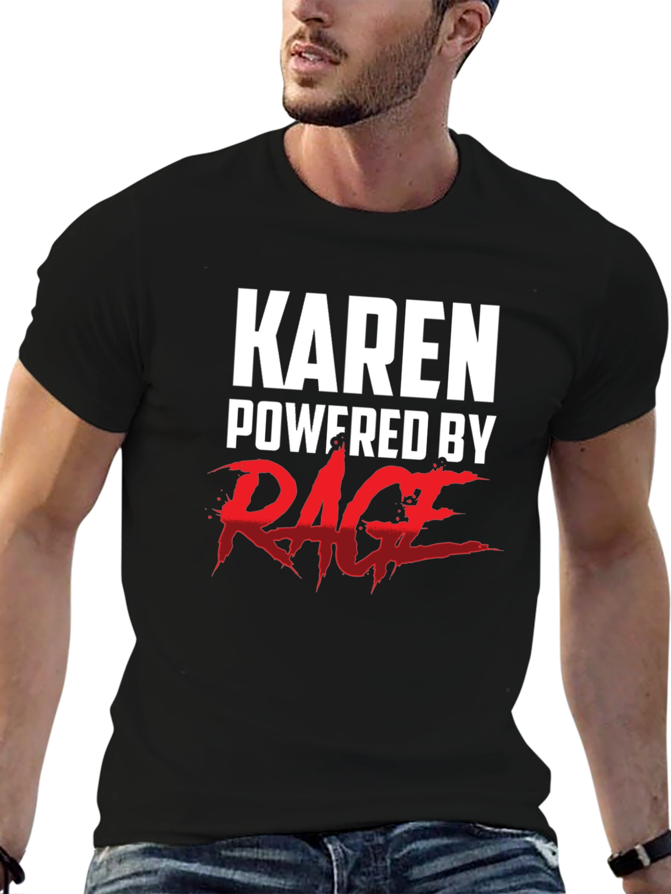 Karen Powered by Rage T-Shirt - Funny Novelty Tee