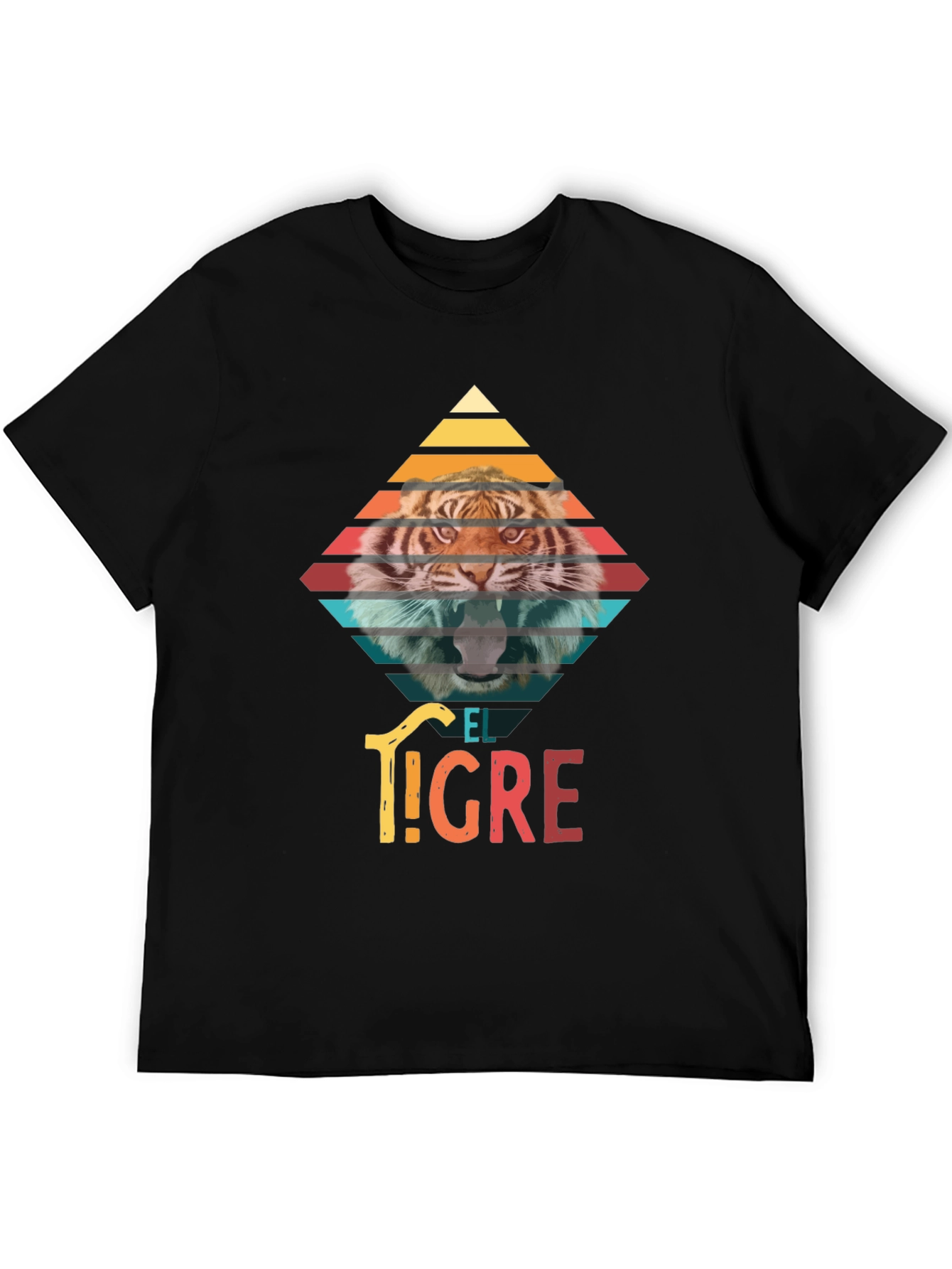 El Tigre Retro Graphic T-Shirt - Mens Black Tee