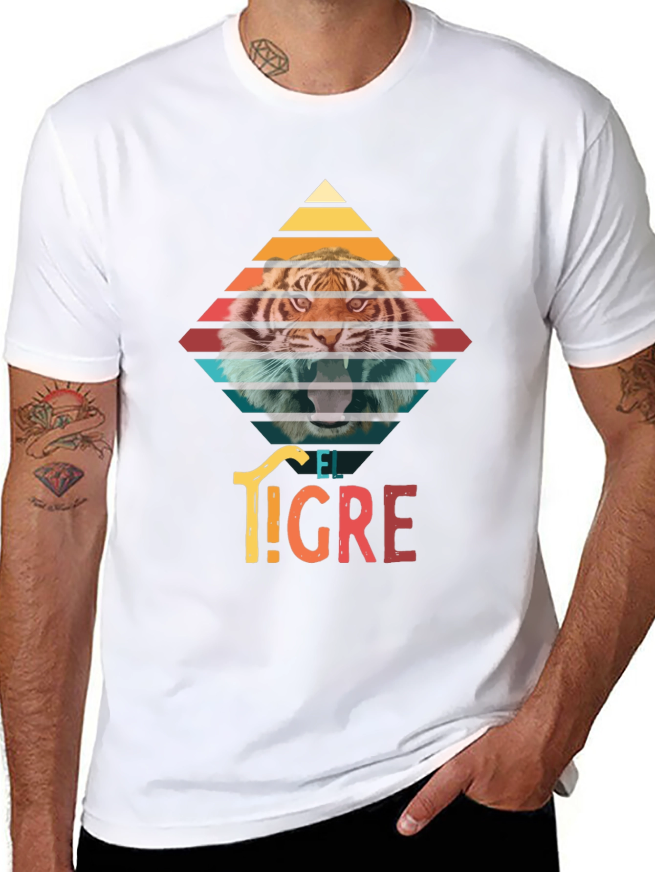 El Tigre Retro Graphic T-Shirt - Mens Black Tee