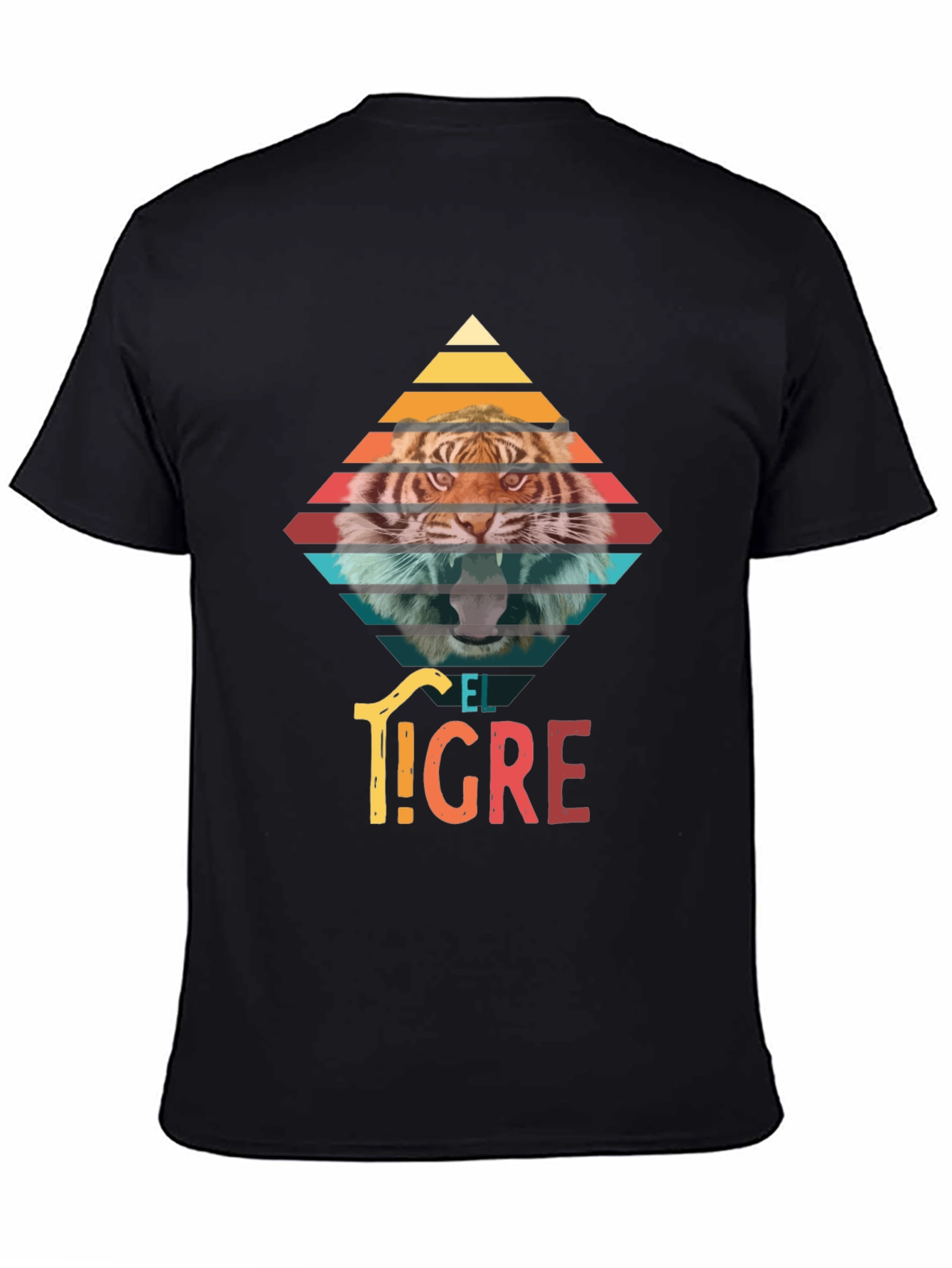El Tigre Retro Graphic T-Shirt - Mens Black Tee