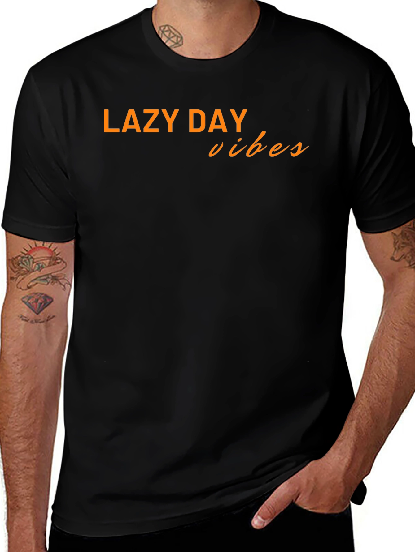 Lazy Day Vibes Black T-Shirt