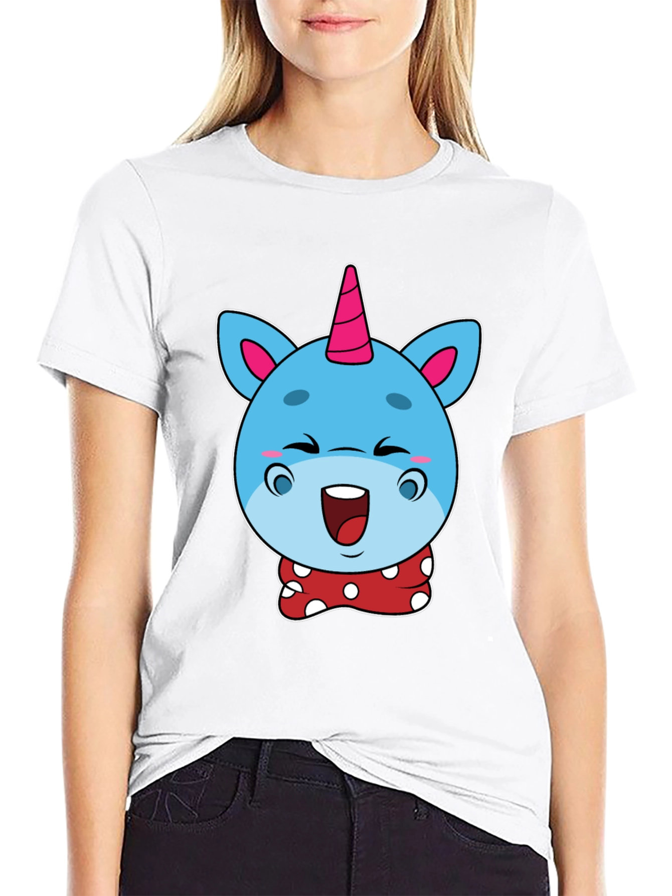 Cartoon Unicorn Graphic T-Shirt
