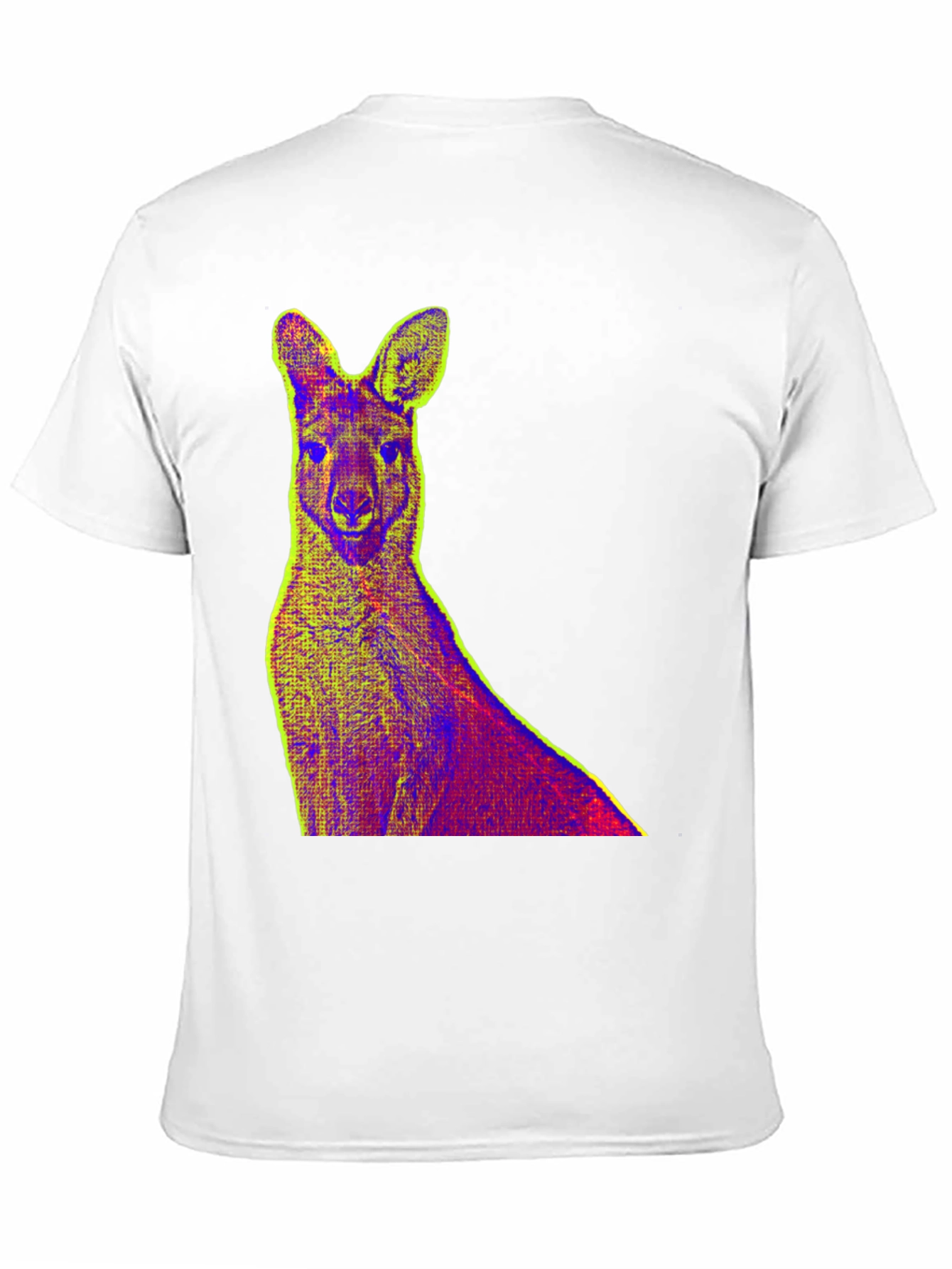 Kangaroo Pop Art Print Black T-Shirt