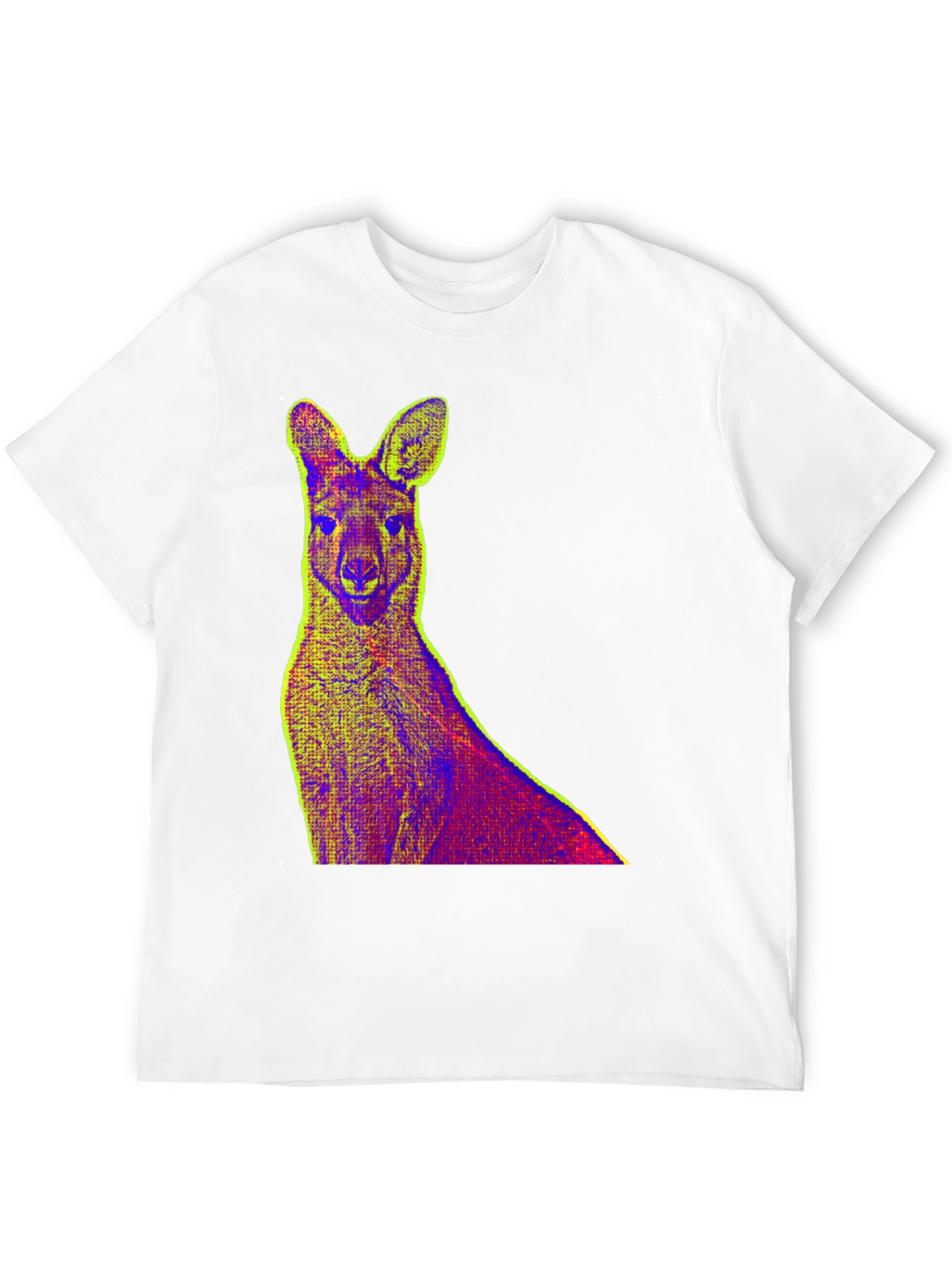 Kangaroo Pop Art Print Black T-Shirt