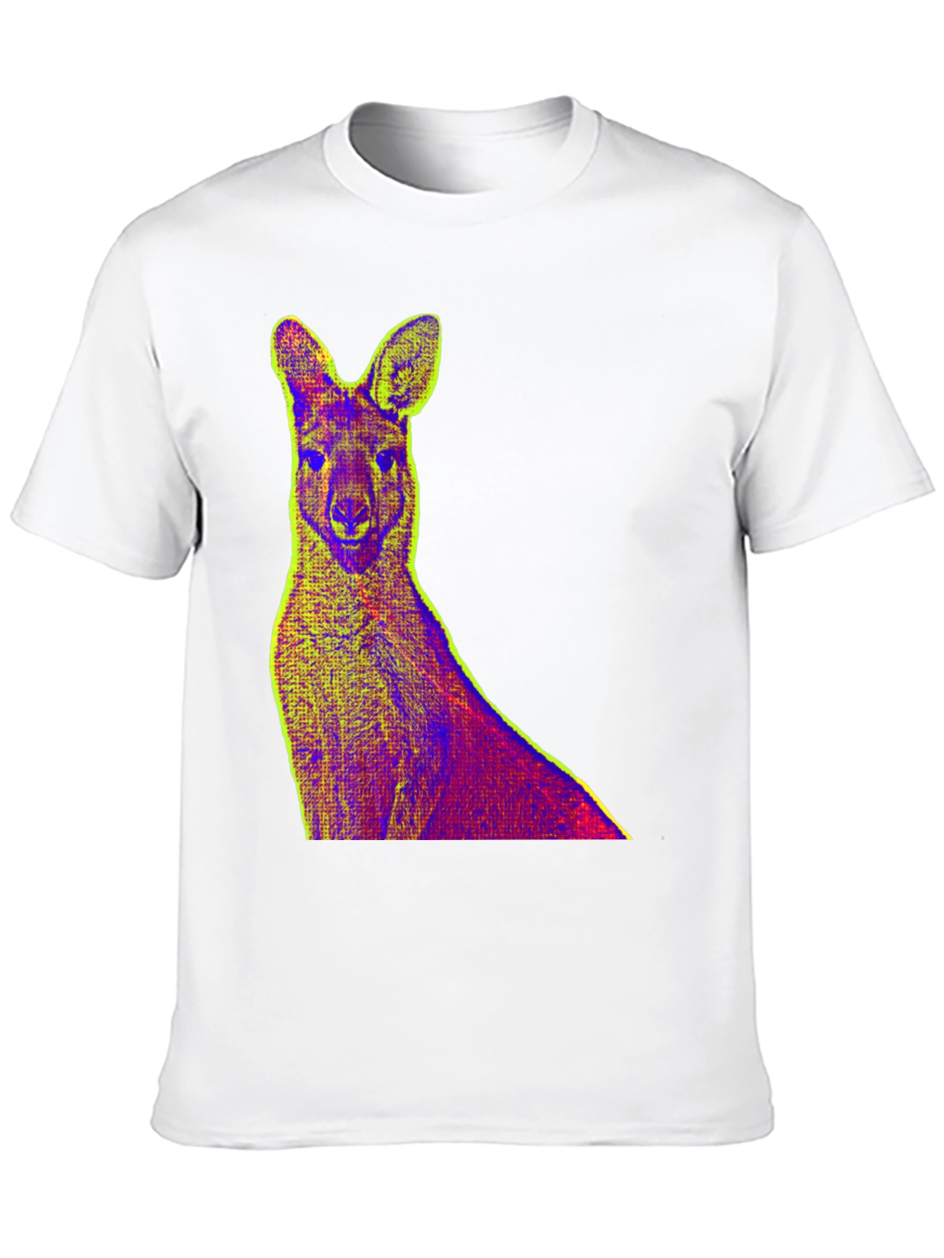 Kangaroo Pop Art Print Black T-Shirt
