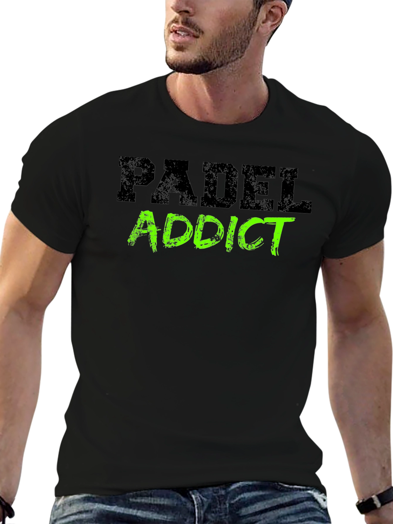Padel Addict Black T-Shirt - Sporty and Stylish