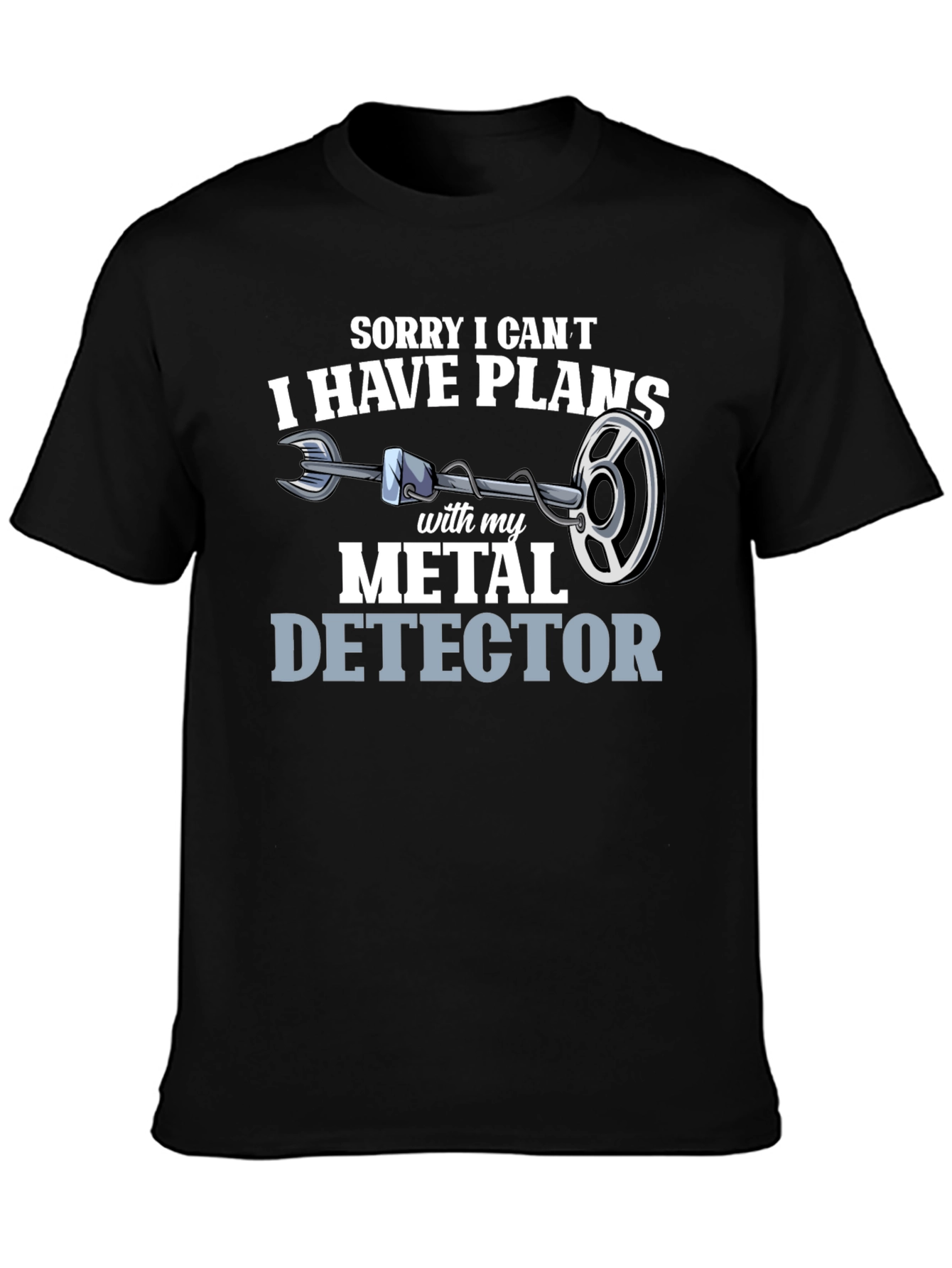 Metal Detector Plans Graphic T-Shirt