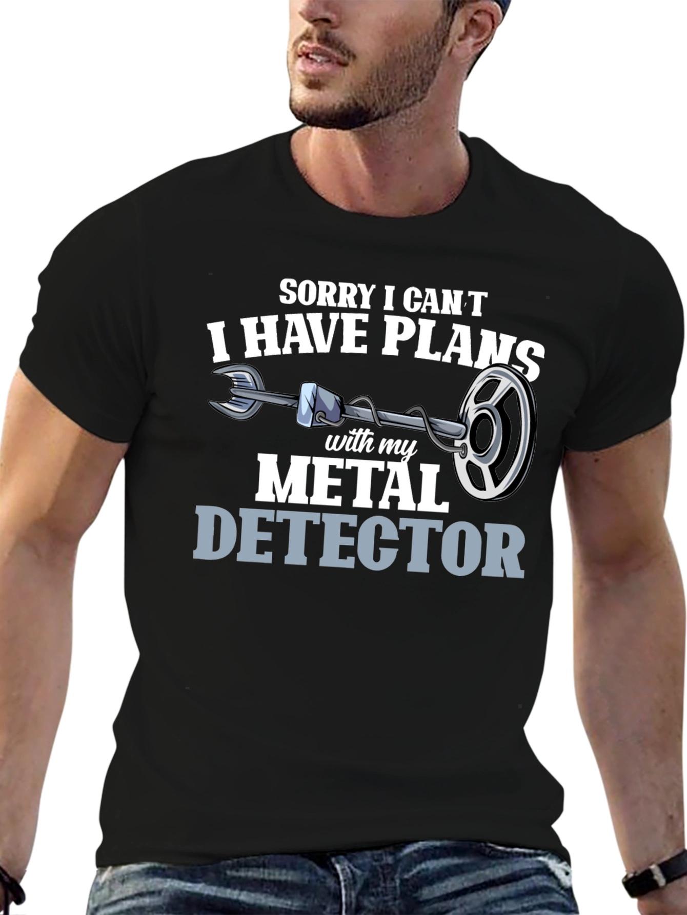 Metal Detector Plans Graphic T-Shirt