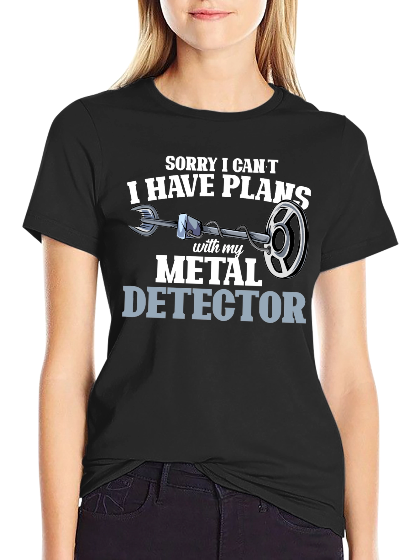 Metal Detector Plans Graphic T-Shirt