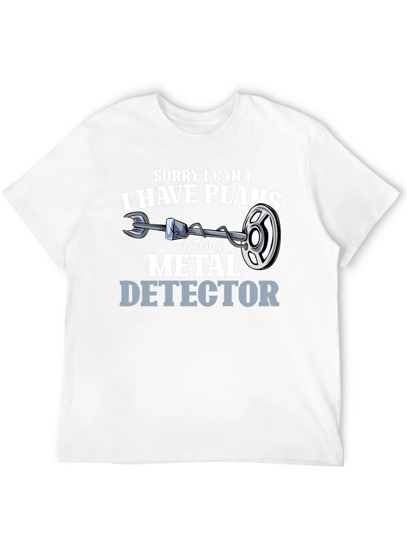 Metal Detector Plans Graphic T-Shirt