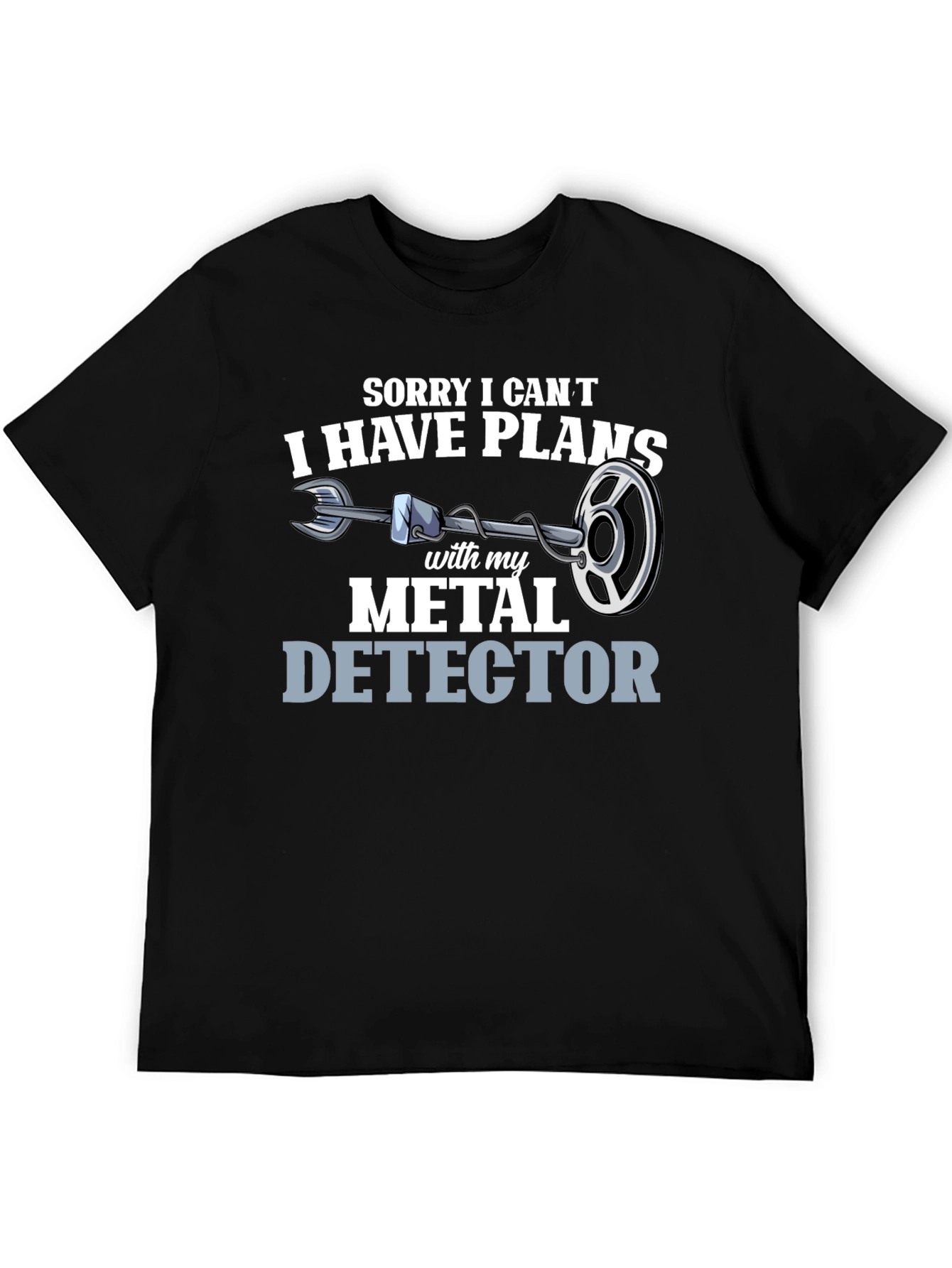 Metal Detector Plans Graphic T-Shirt