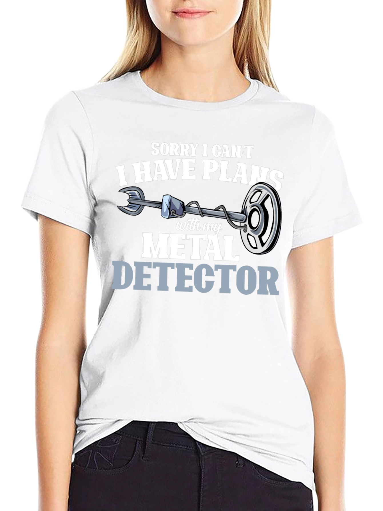 Metal Detector Plans Graphic T-Shirt
