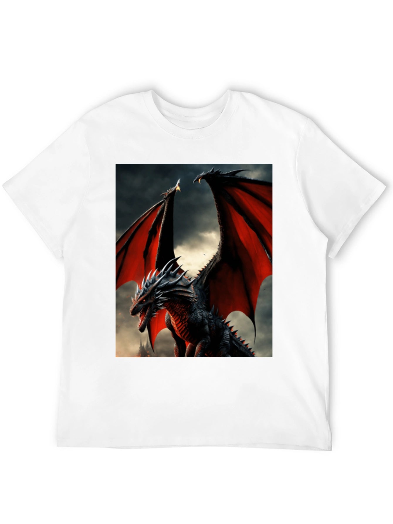 Dragon Graphic Tee - Black Fantasy T-Shirt