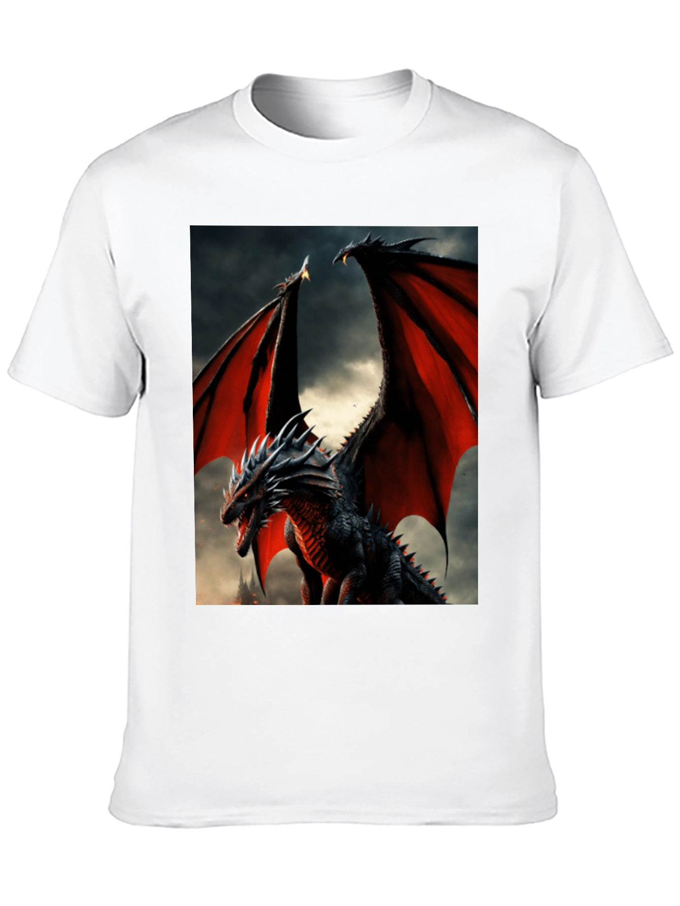 Dragon Graphic Tee - Black Fantasy T-Shirt