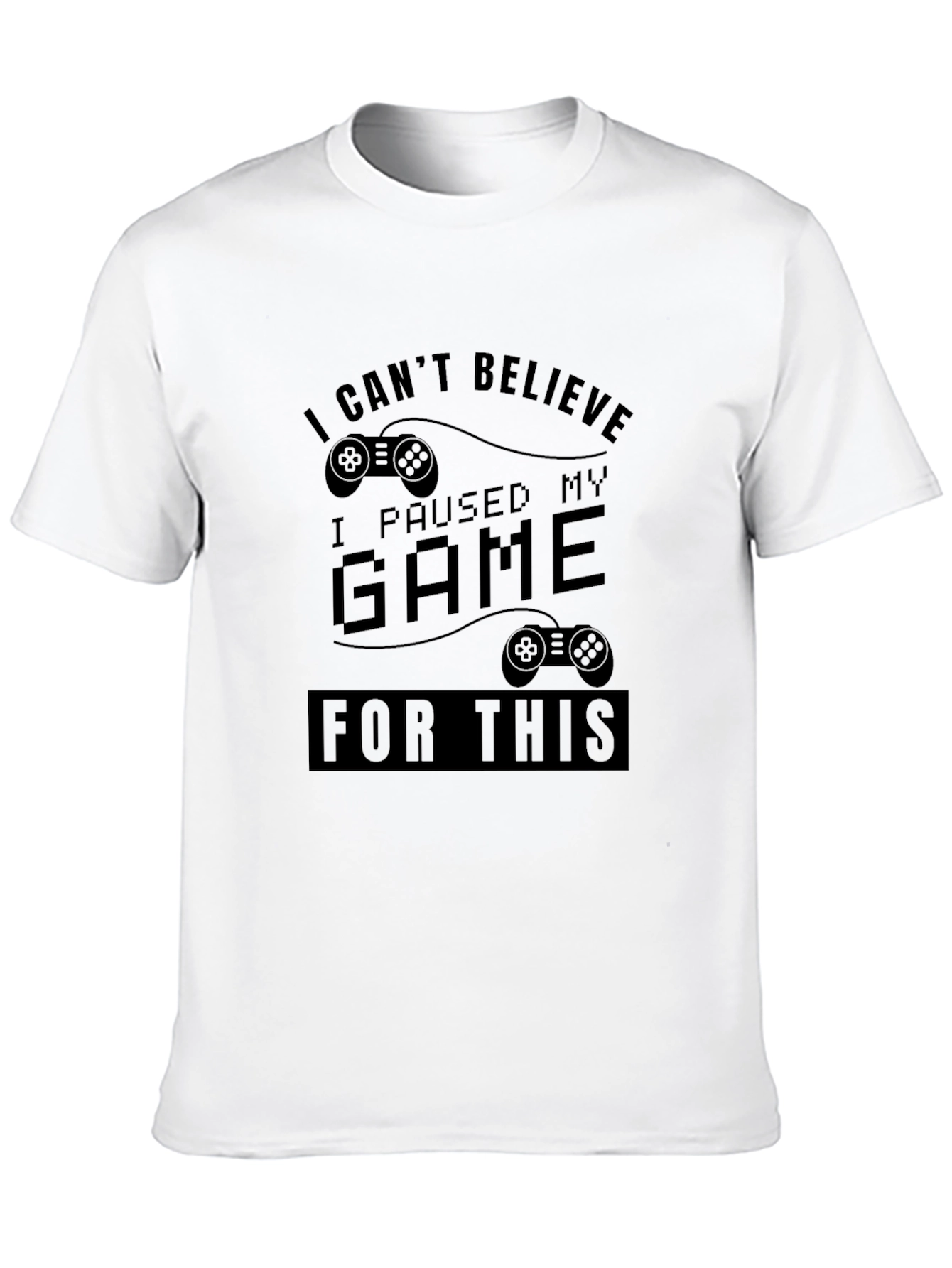 Gamer Black T-Shirt - I Paused My Game