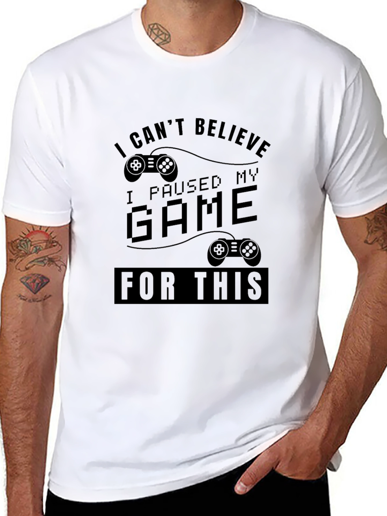 Gamer Black T-Shirt - I Paused My Game