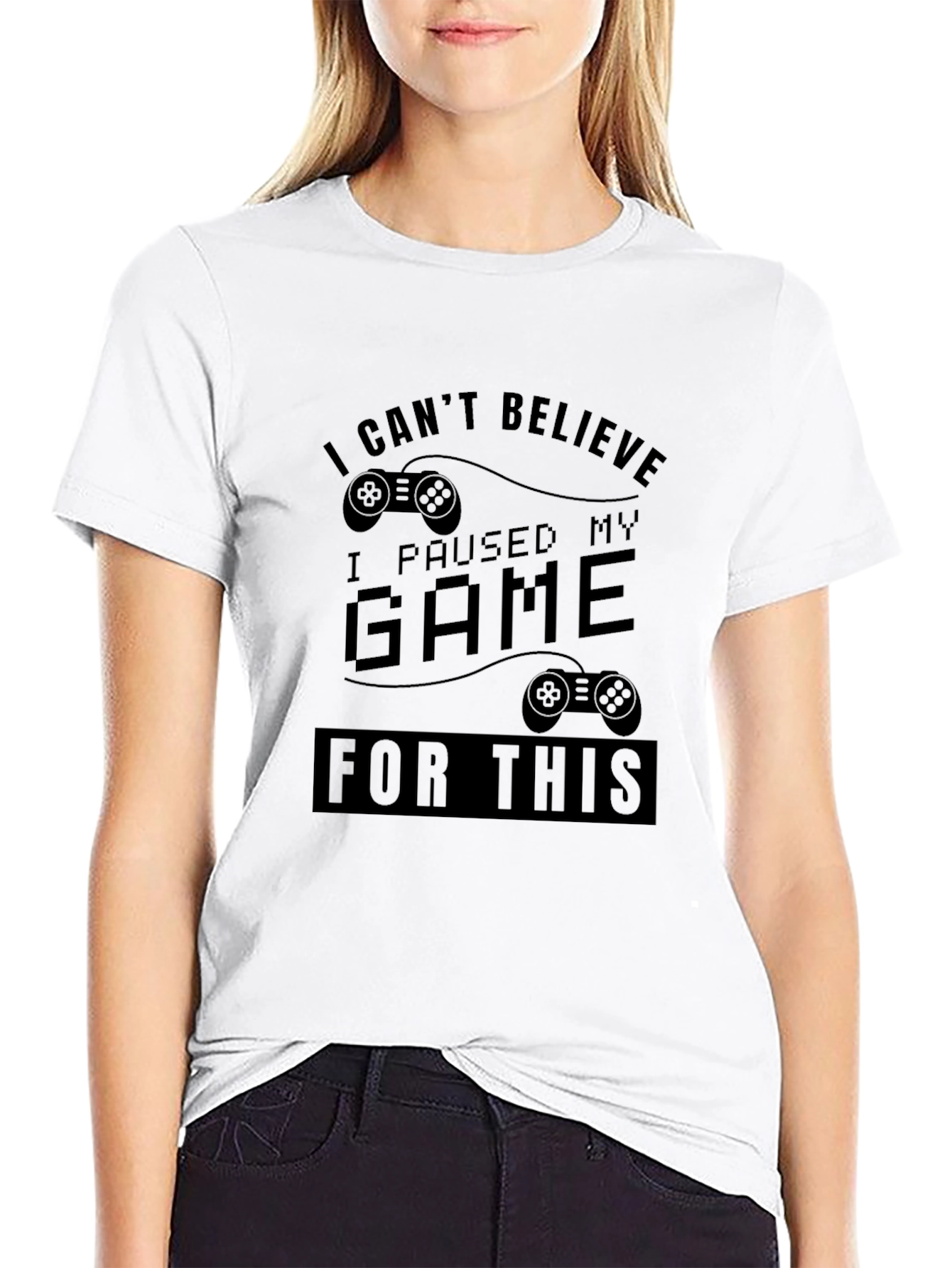 Gamer Black T-Shirt - I Paused My Game