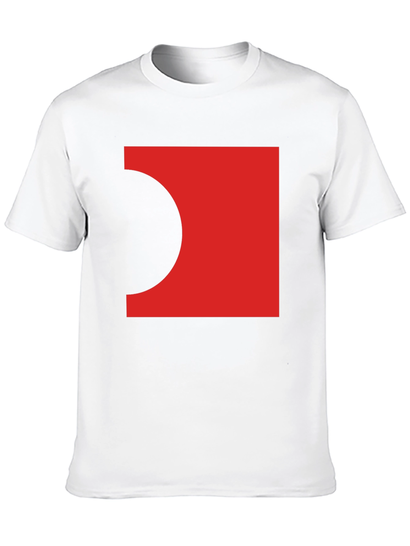 Abstract Red Square Black T-Shirt