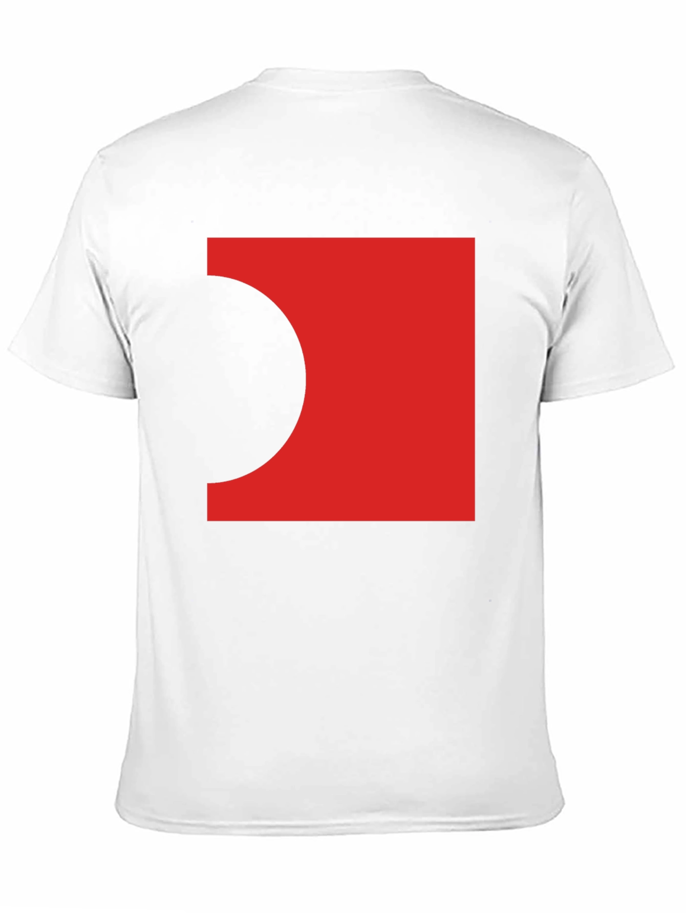 Abstract Red Square Black T-Shirt