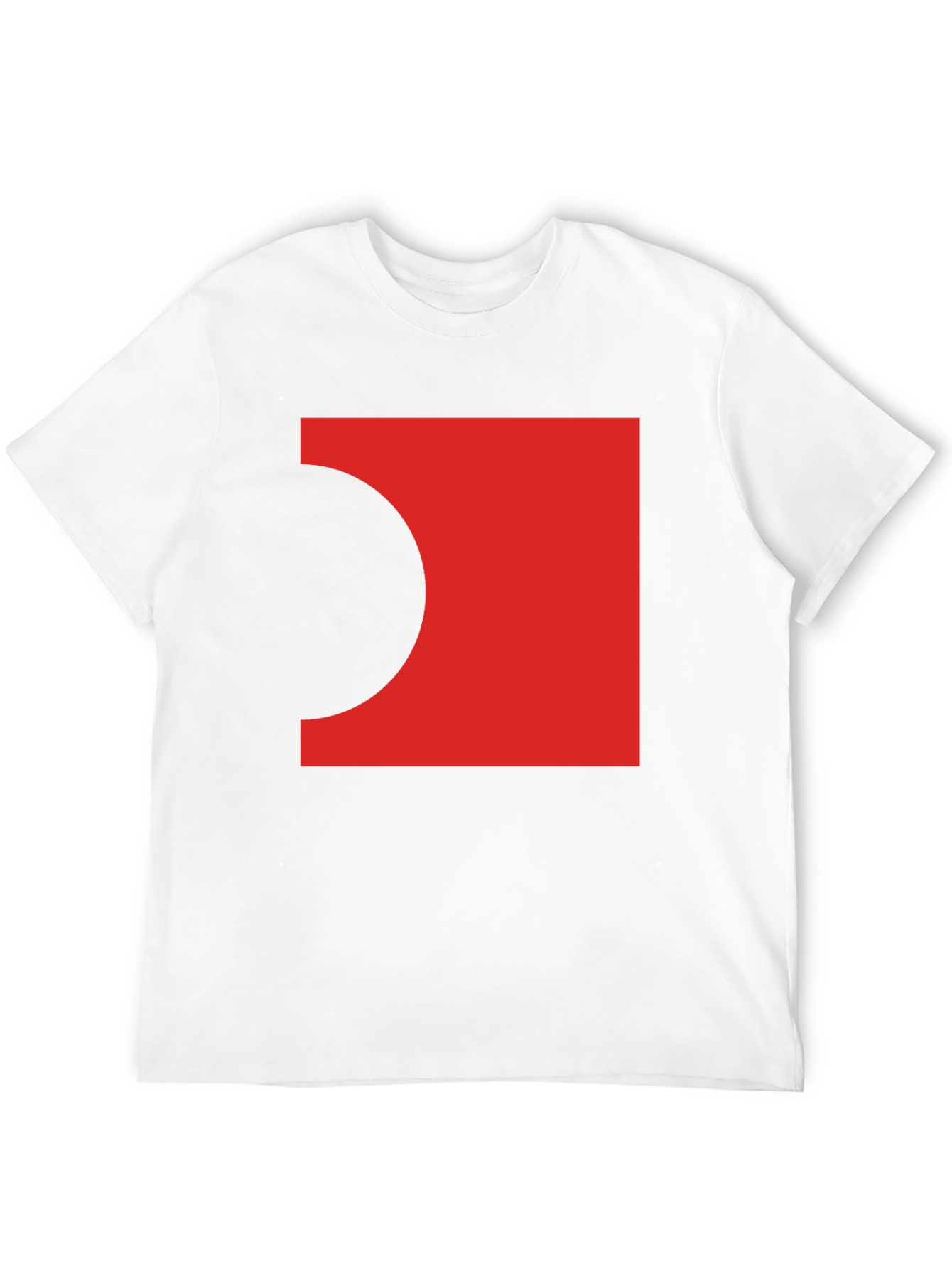 Abstract Red Square Black T-Shirt