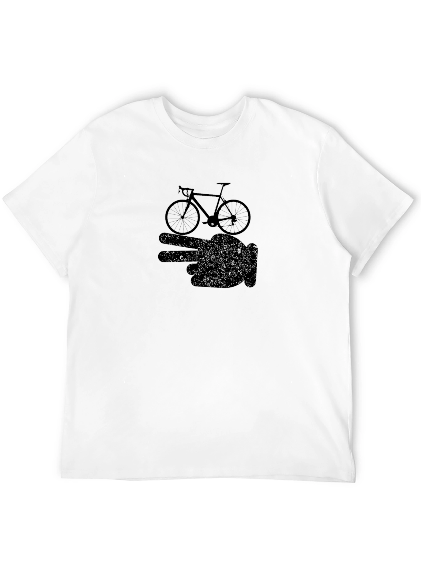 Cycling Hand Sign Graphic Tee - Black