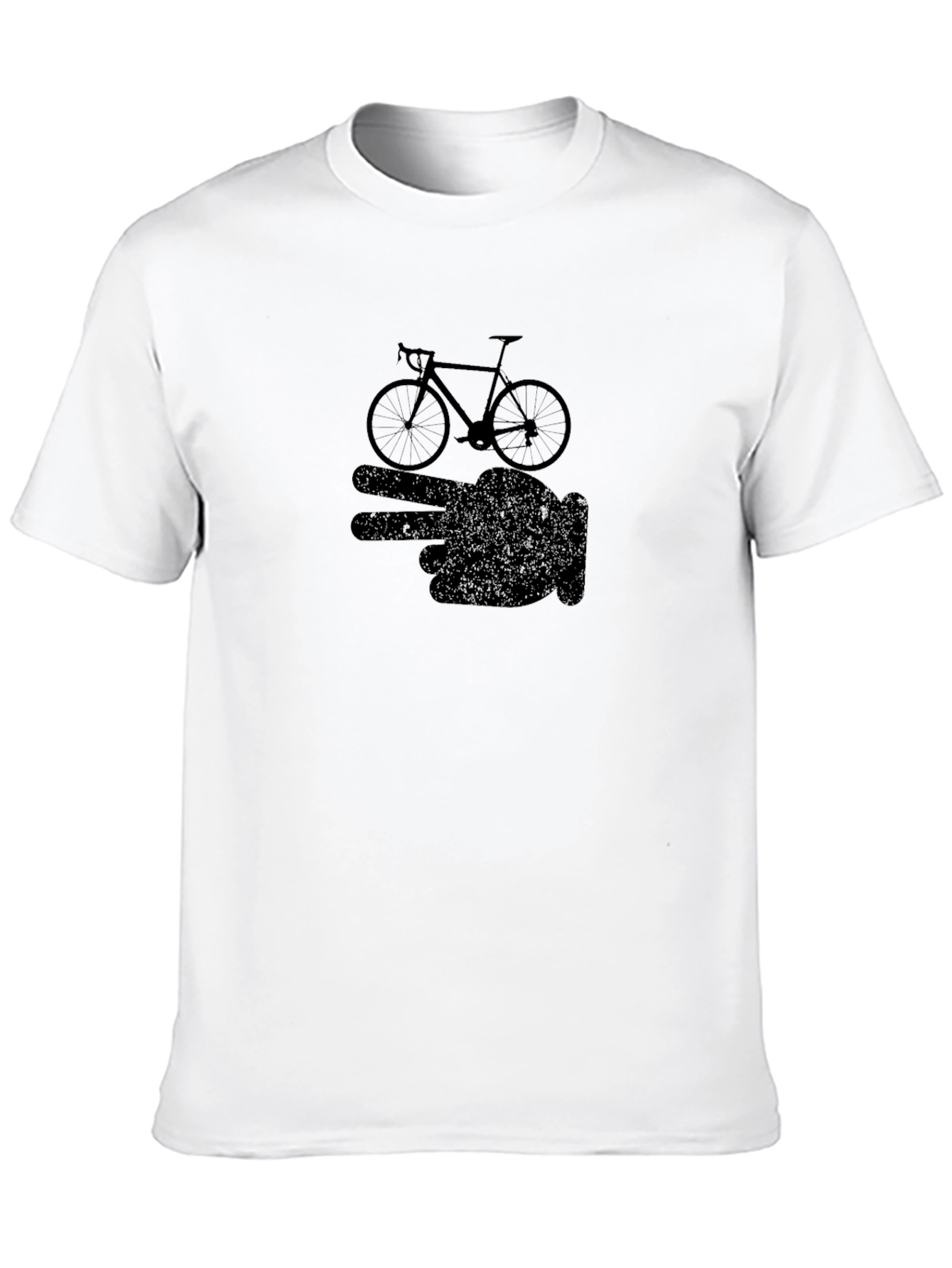 Cycling Hand Sign Graphic Tee - Black