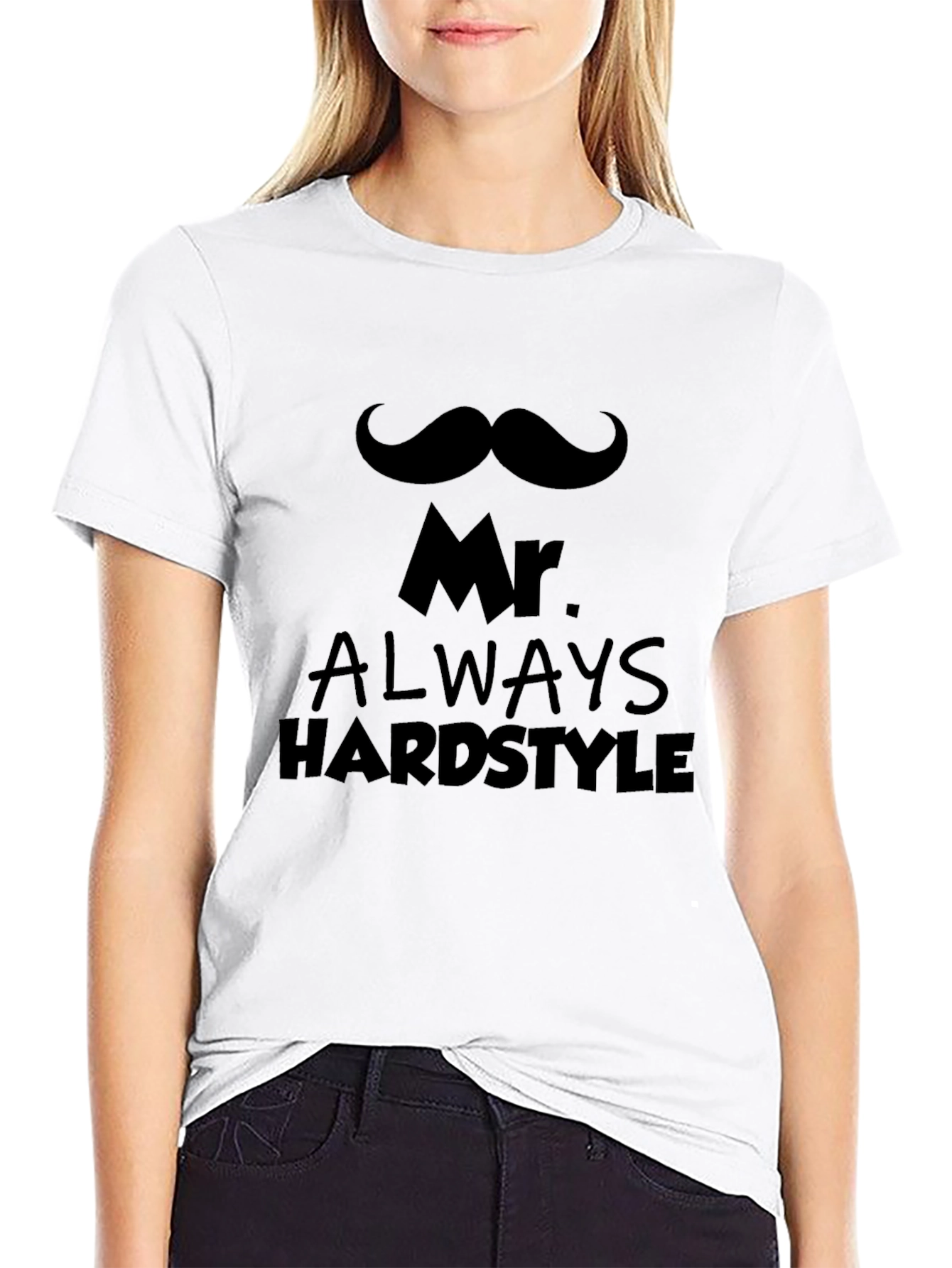 Mr. Always Hardstyle Black Graphic Tee