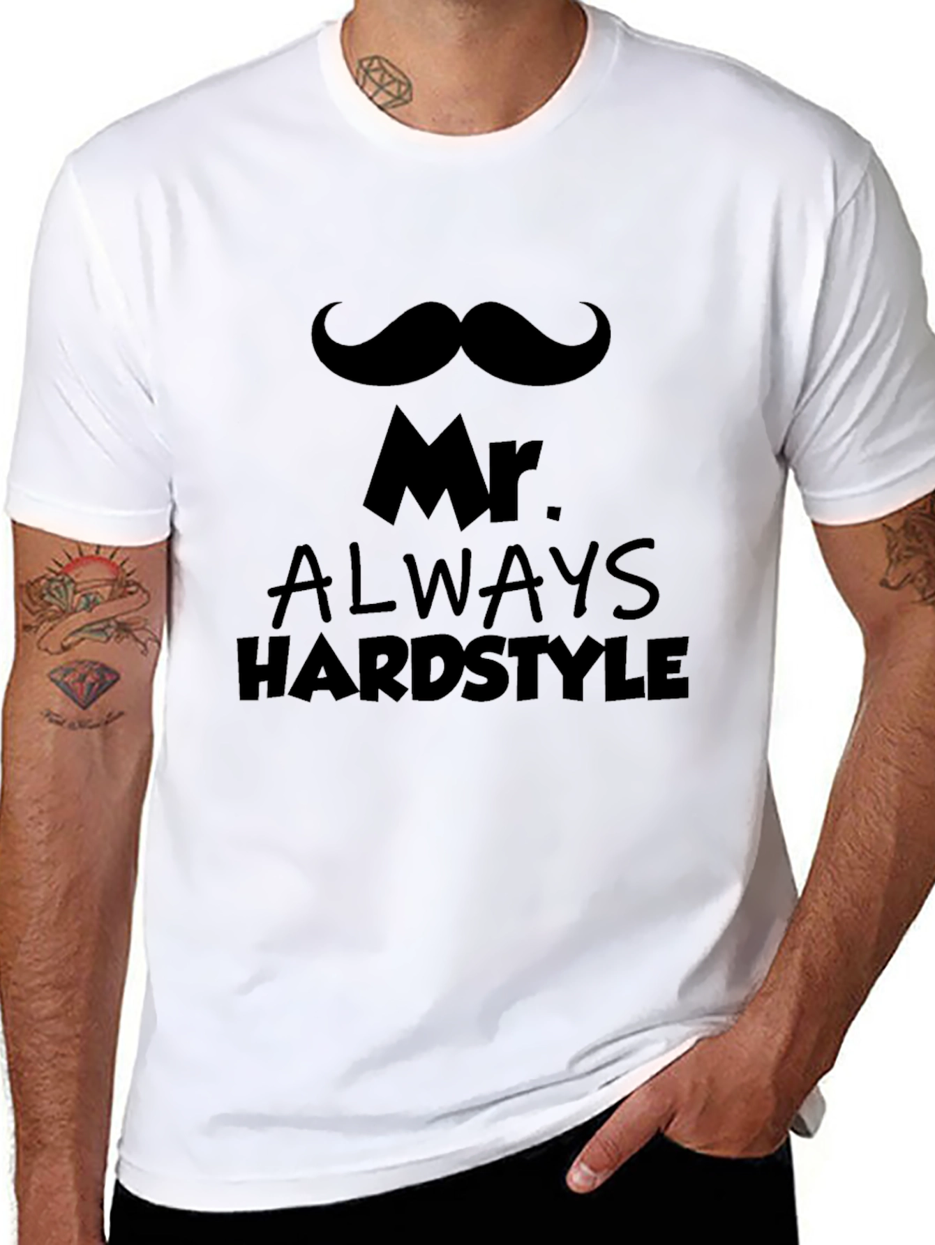 Mr. Always Hardstyle Black Graphic Tee