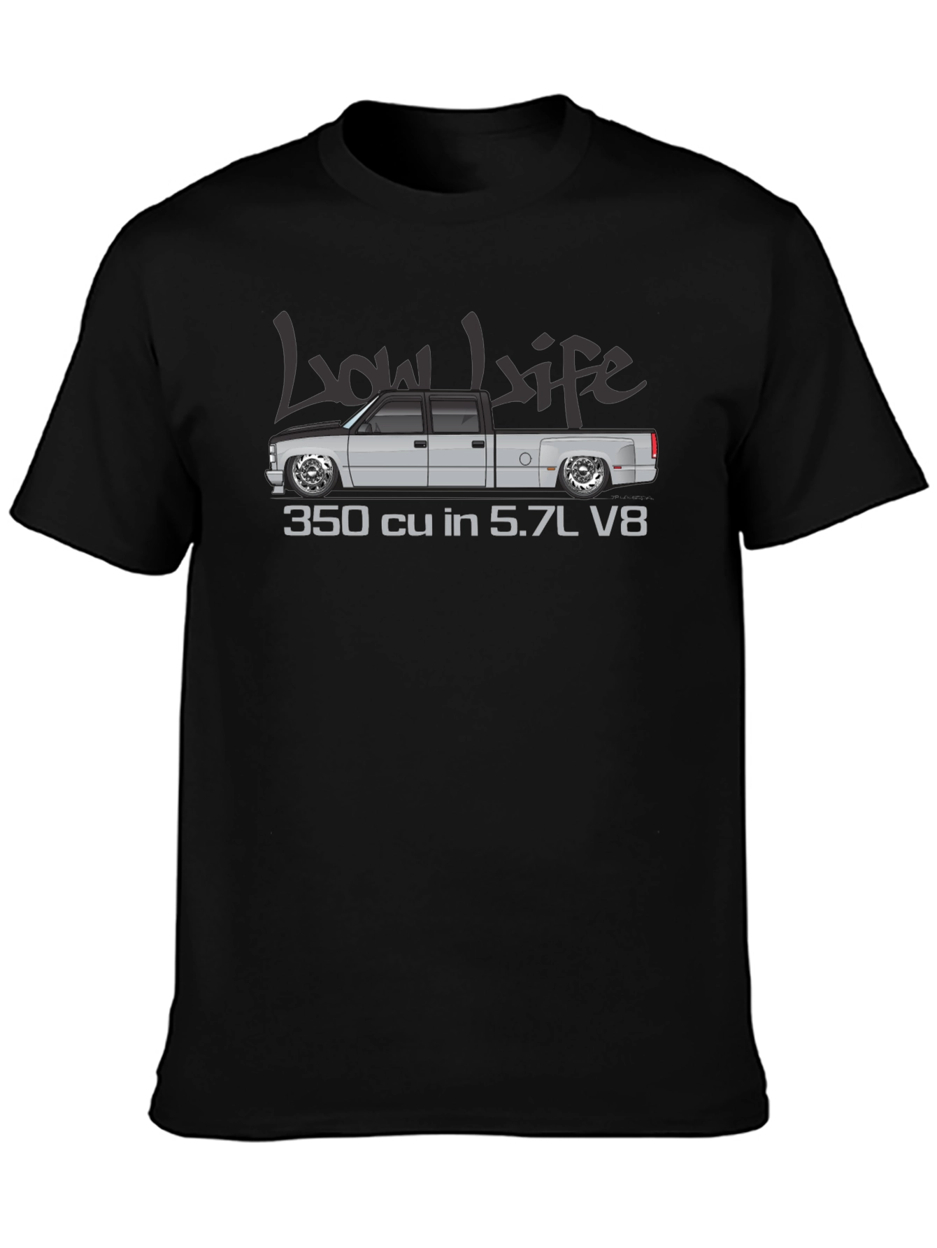 Low Life Truck Black Graphic T-Shirt