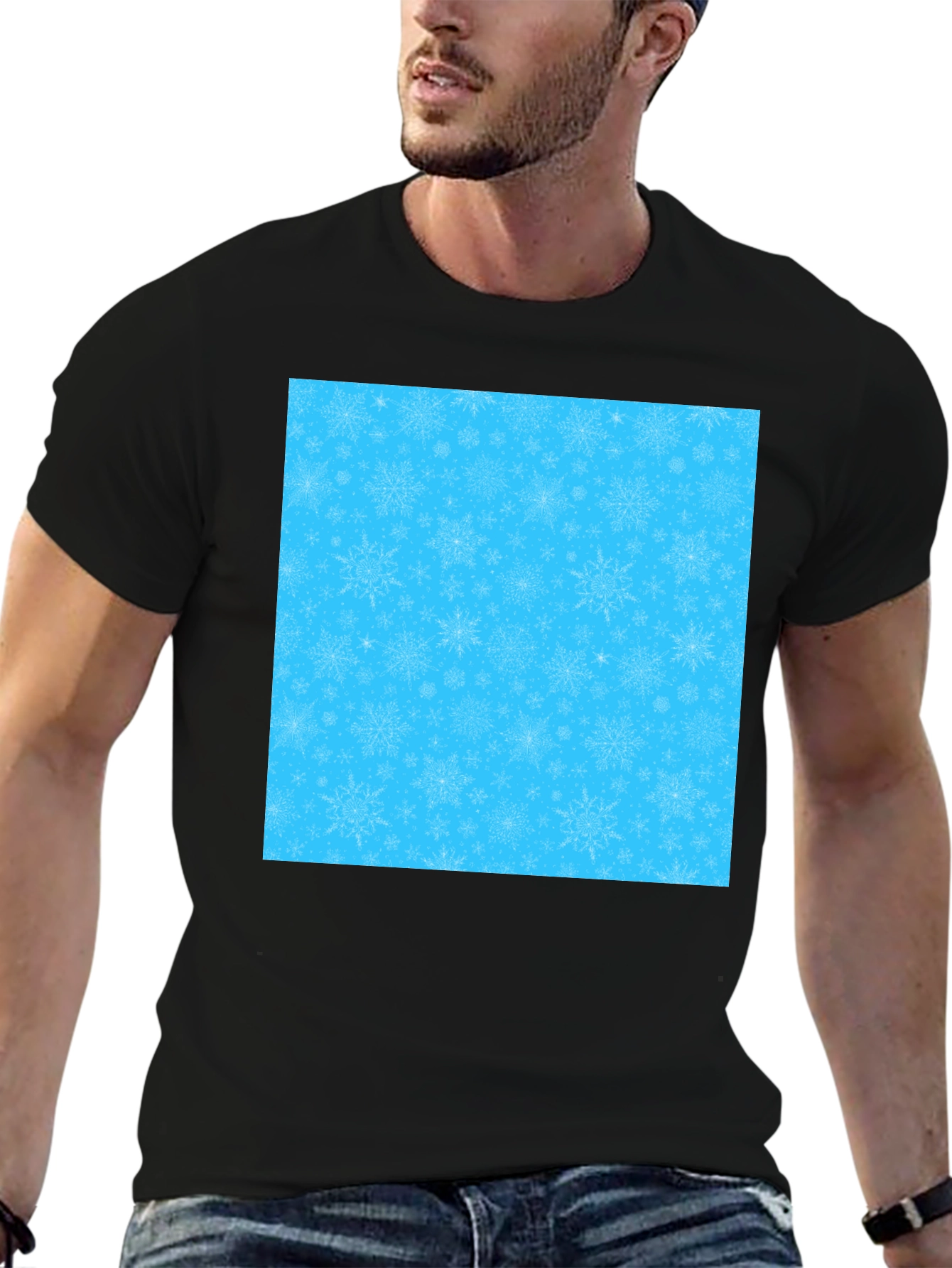 Snowflake Pattern Tee - Winter Holiday Apparel